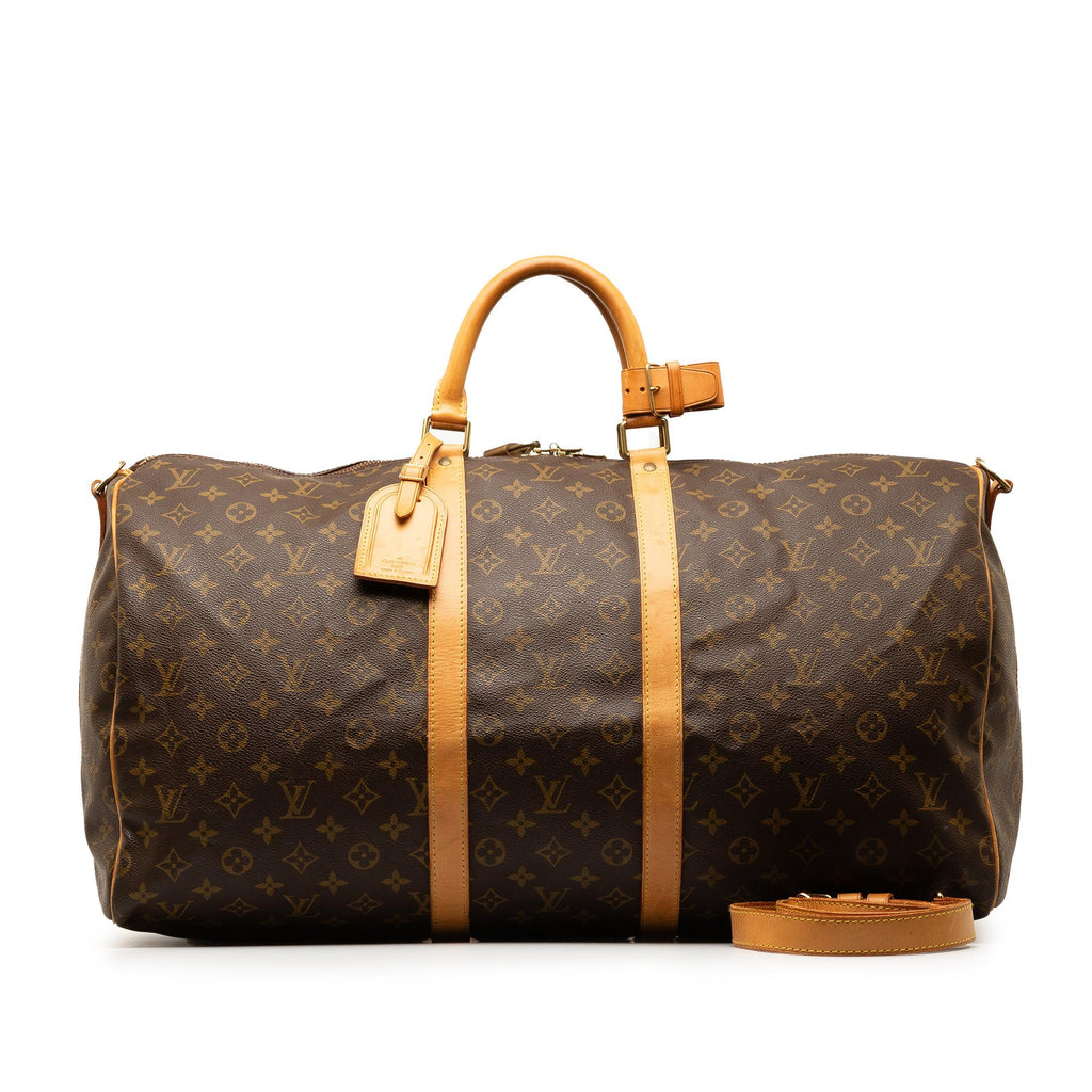 Louis Vuitton Monogram Keepall Bandouliere 55 (SHG-iT9064)