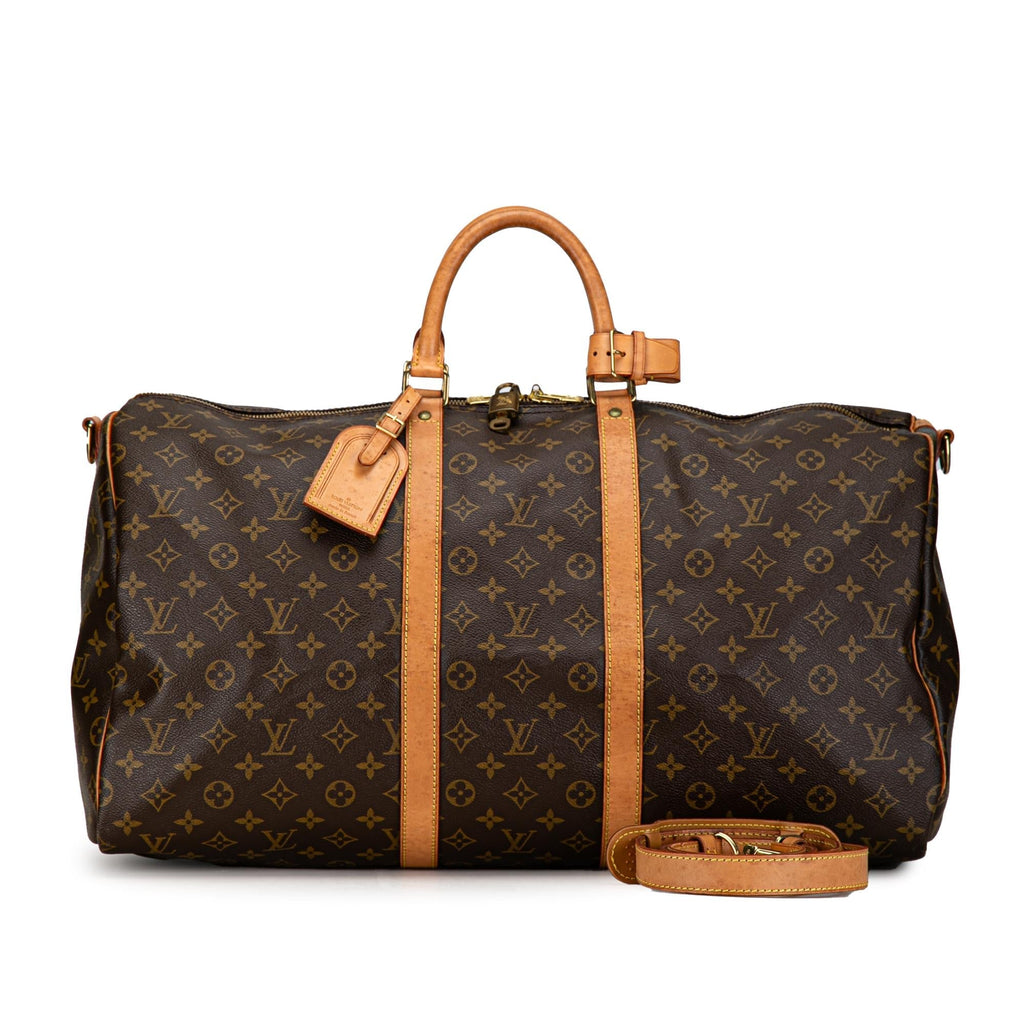 Louis Vuitton Monogram Keepall Bandouliere 55 (SHG-95ReHo)