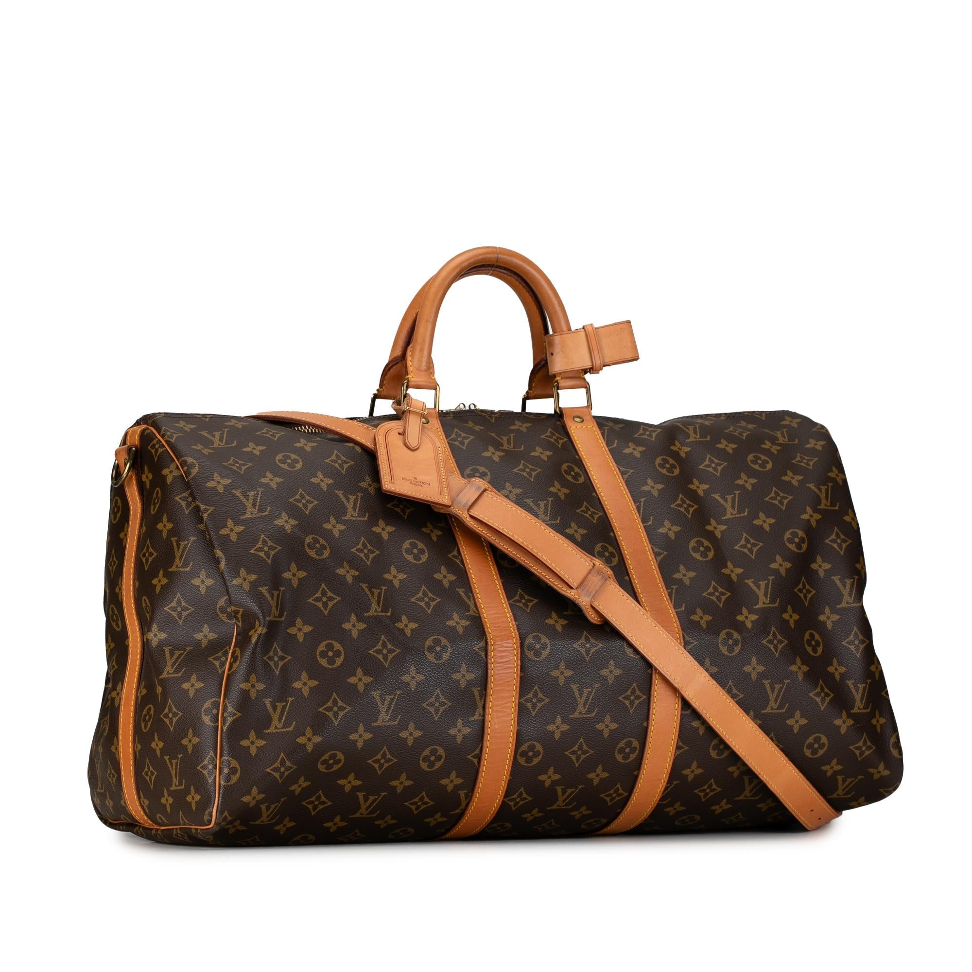 Louis Vuitton Monogram Keepall Bandouliere 55 (SHG-QzZsJf)
