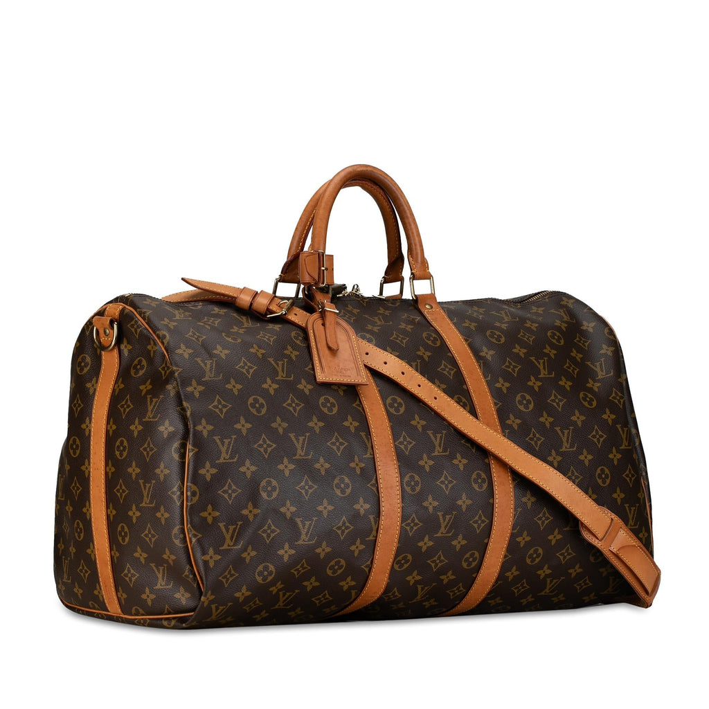 Louis Vuitton Monogram Keepall Bandouliere 55 (SHG-ZCRlnV)