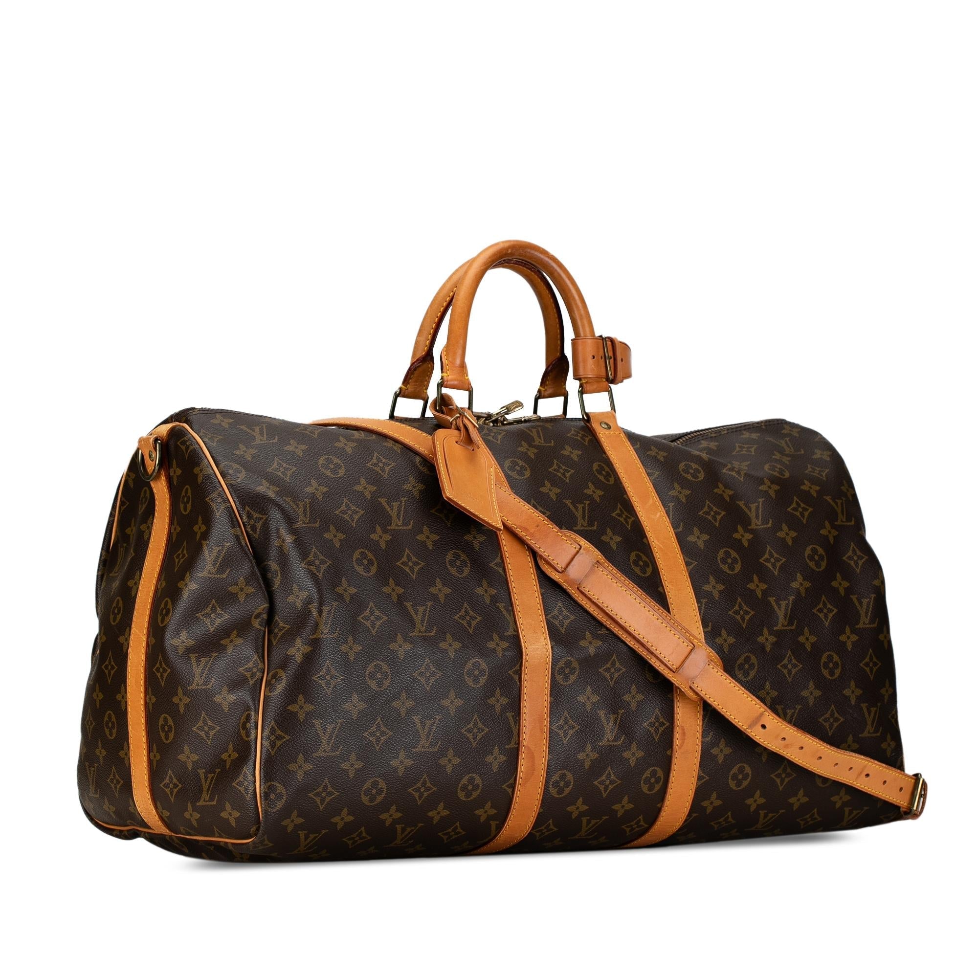 Louis Vuitton Monogram Keepall Bandouliere 55 (SHG-MIMqOD)