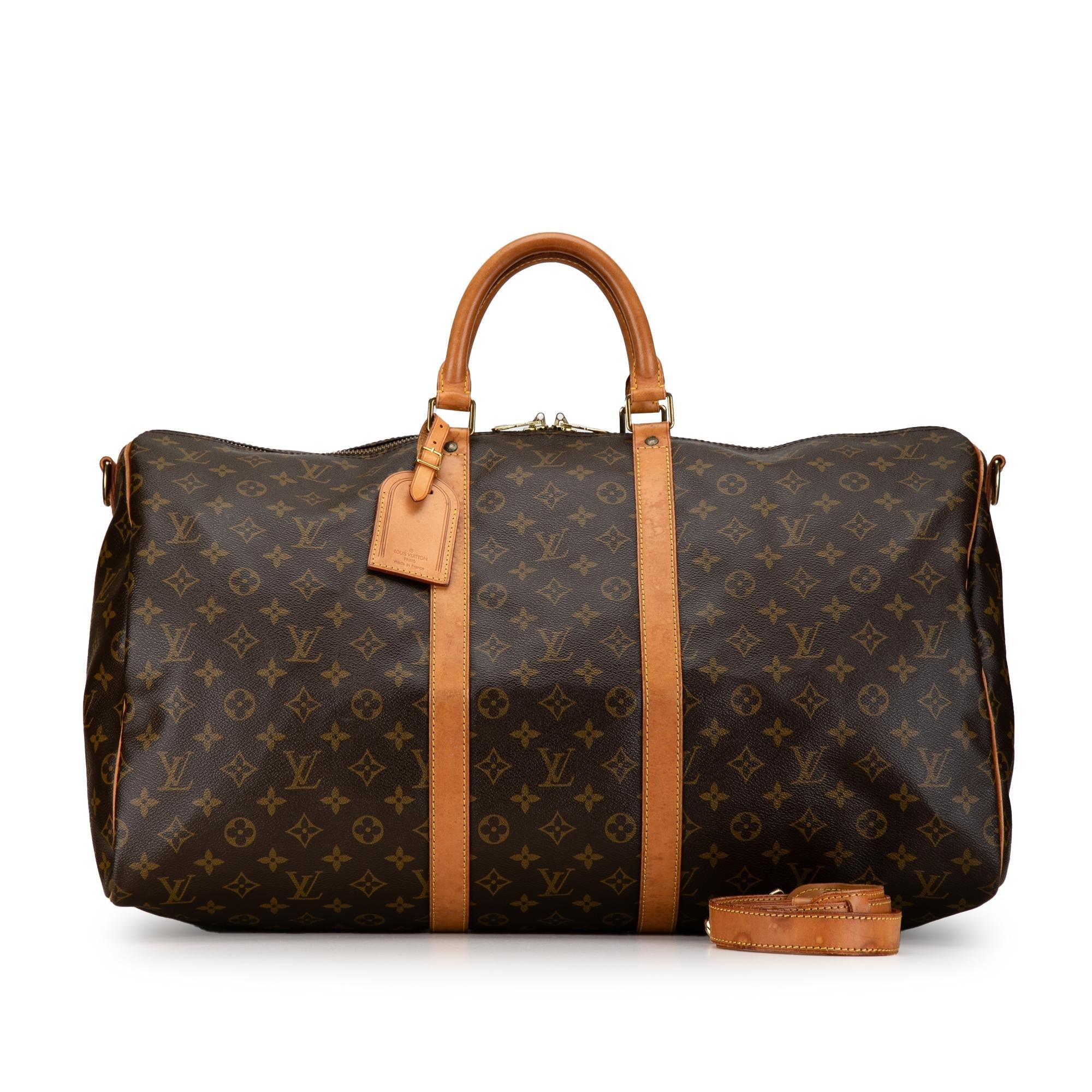 Louis Vuitton Monogram Keepall Bandouliere 55 (SHG-DdAW8P)
