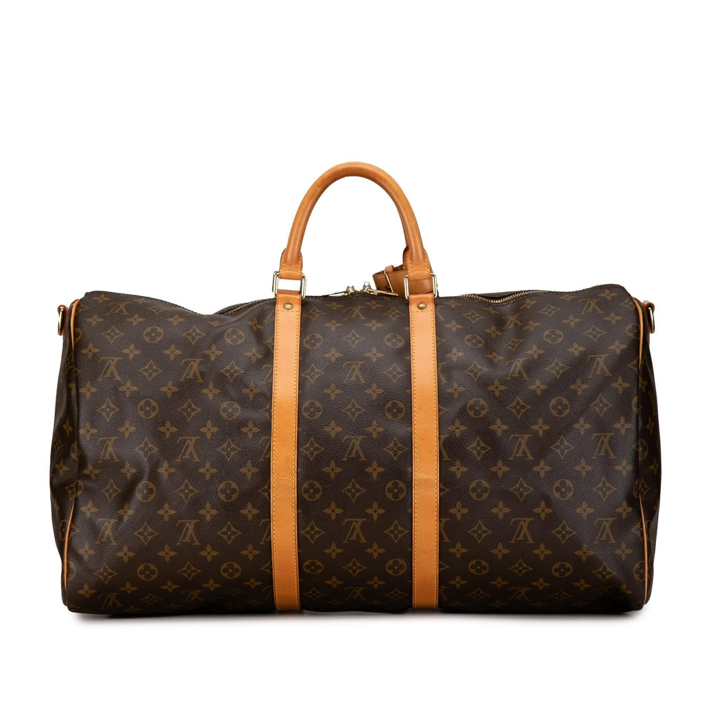 Louis Vuitton Monogram Keepall Bandouliere 55 (SHG-pPxTRD)