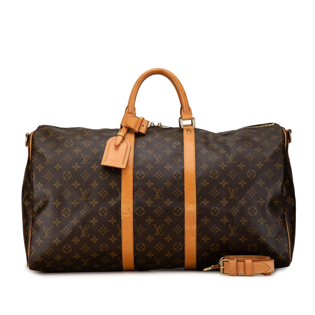 Louis Vuitton Monogram Keepall Bandouliere 55 (SHG-pPxTRD)