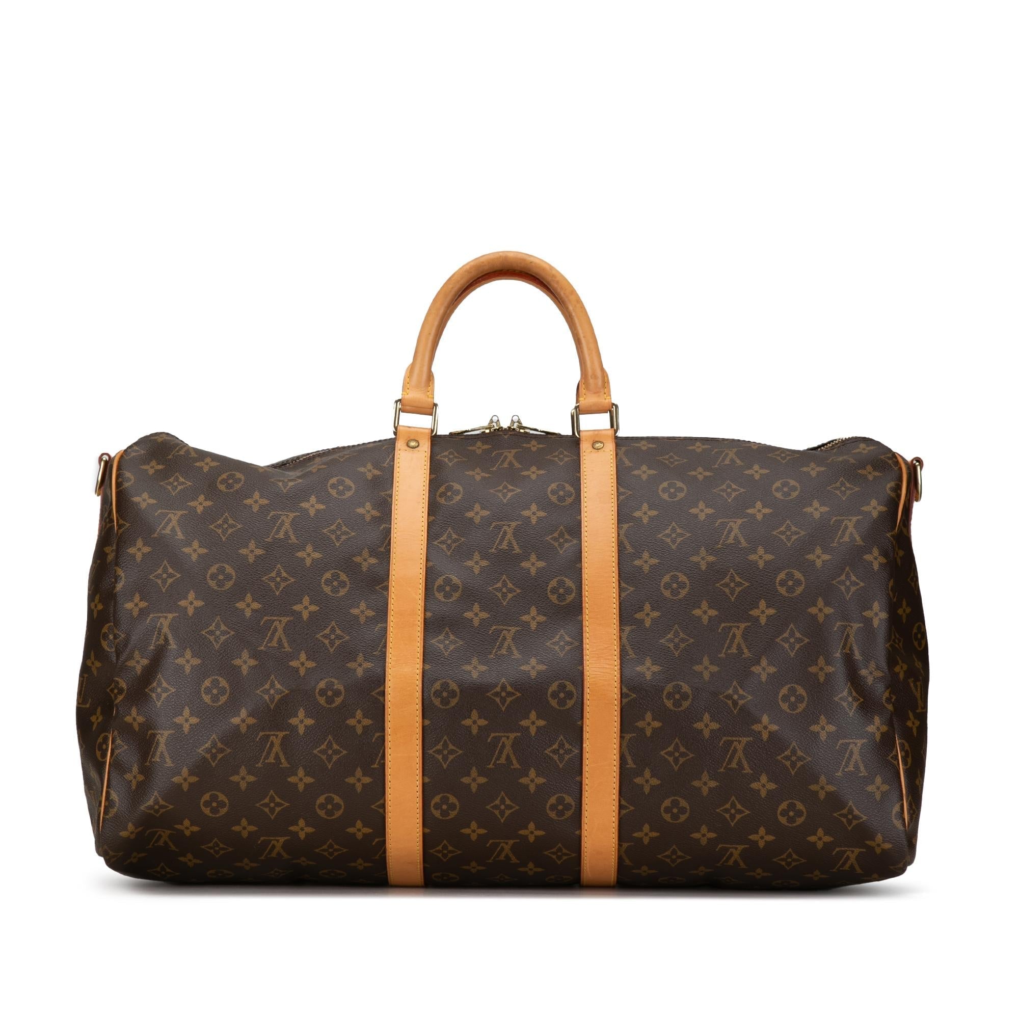 Louis Vuitton Monogram Keepall Bandouliere 55 (SHG-doDQIR)