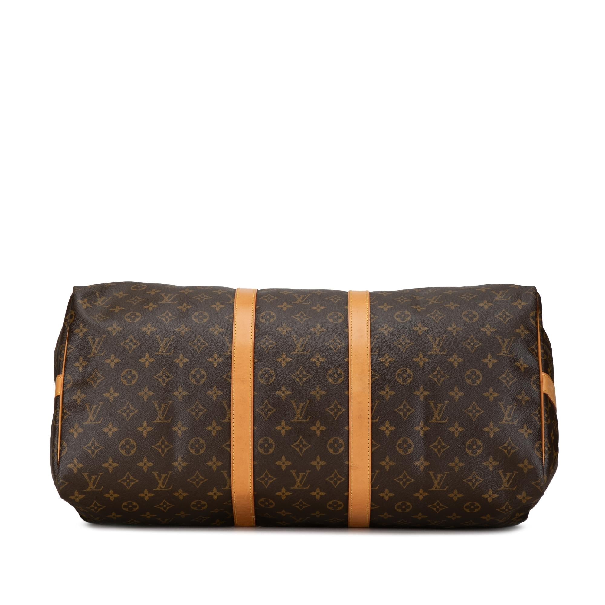 Louis Vuitton Monogram Keepall Bandouliere 55 (SHG-doDQIR)