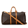 Louis Vuitton Monogram Keepall Bandouliere 55 (SHG-hgNPqQ)