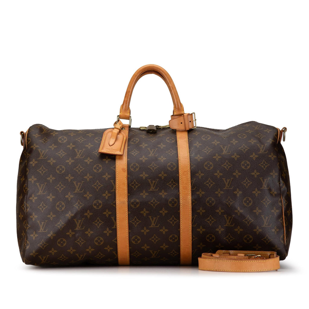 Louis Vuitton Monogram Keepall Bandouliere 55 (SHG-hgNPqQ)