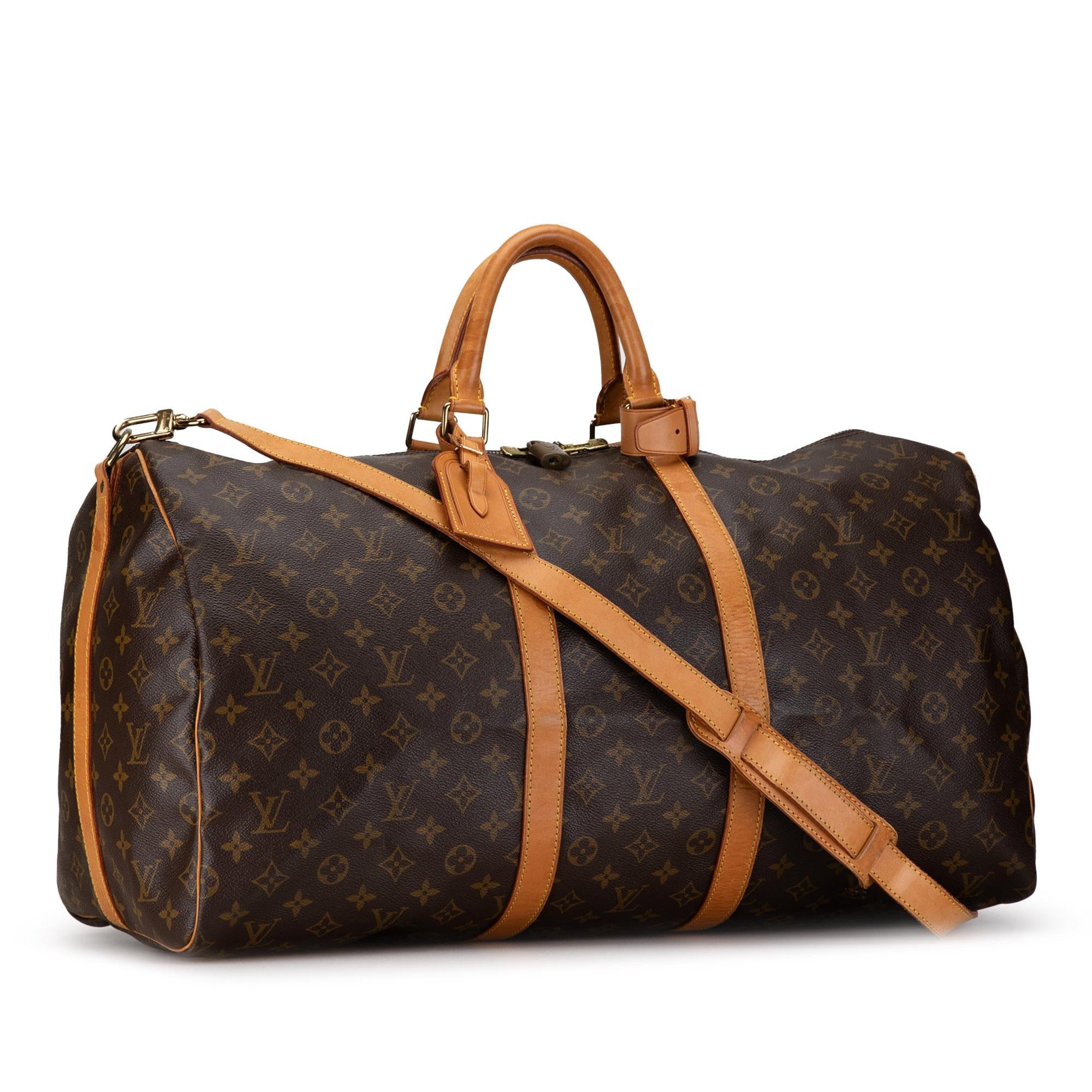 Louis Vuitton Monogram Keepall Bandouliere 55 (SHG-hgNPqQ)