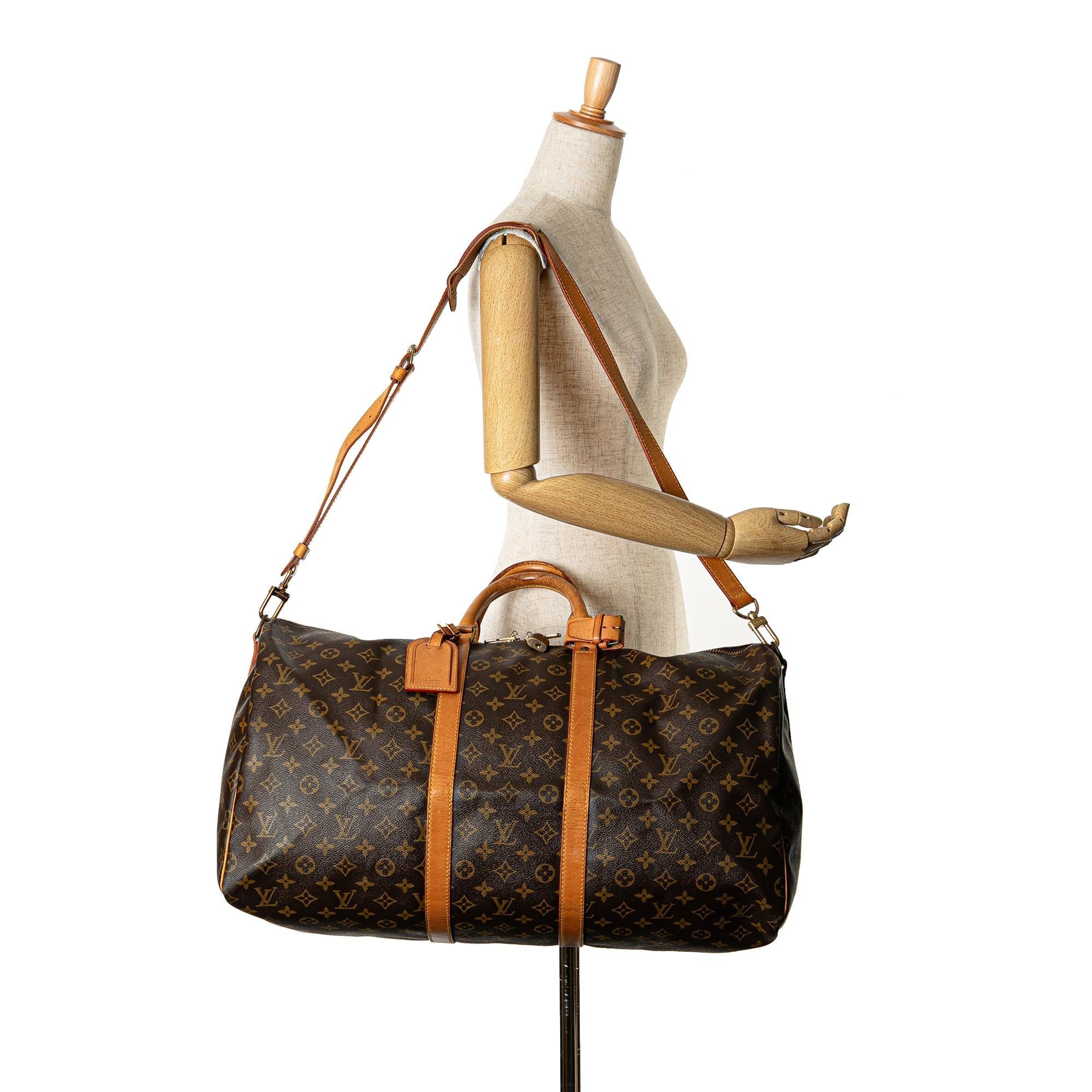 Louis Vuitton Monogram Keepall Bandouliere 55 (SHG-akUzro)
