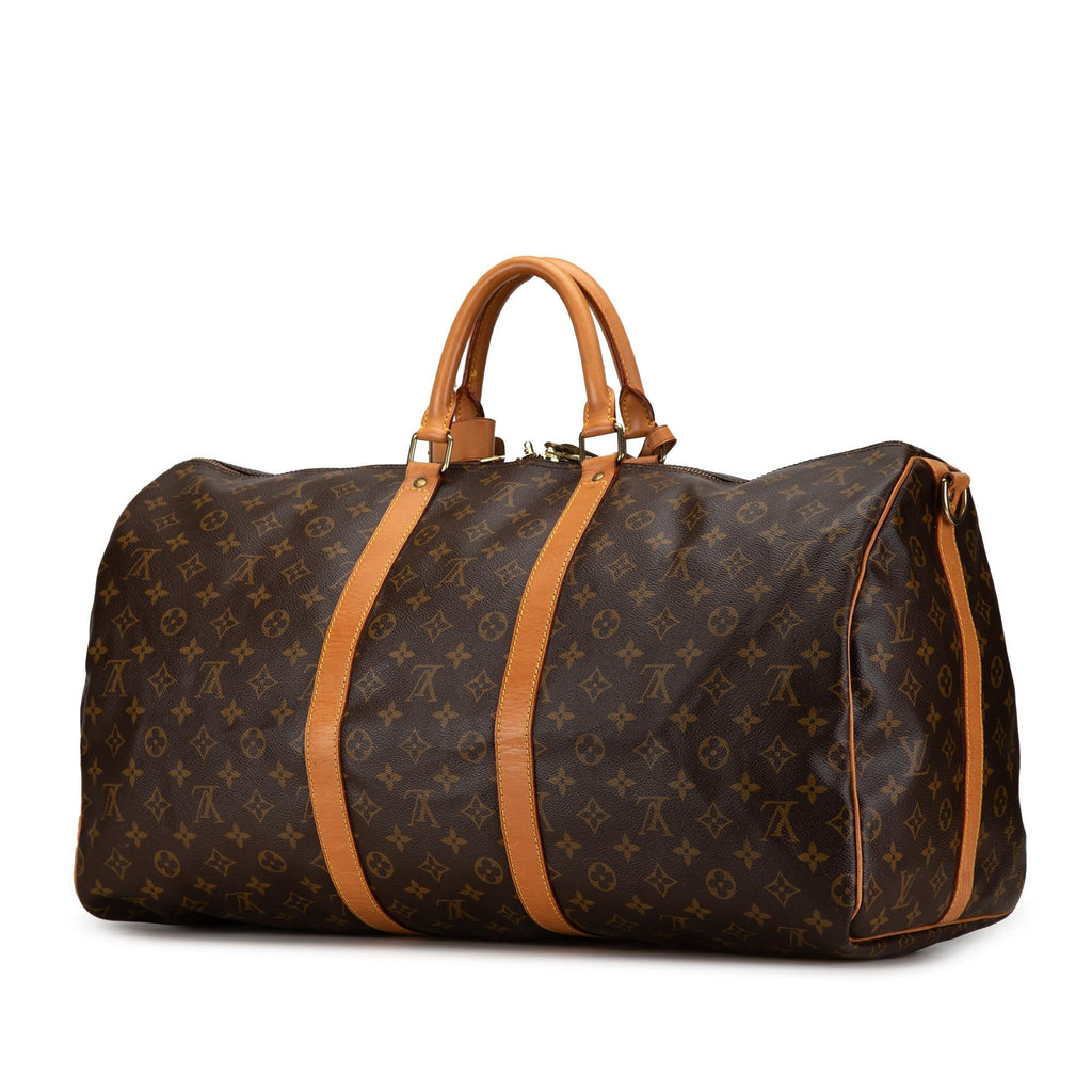 Louis Vuitton Monogram Keepall Bandouliere 55 (SHG-H7fL99)