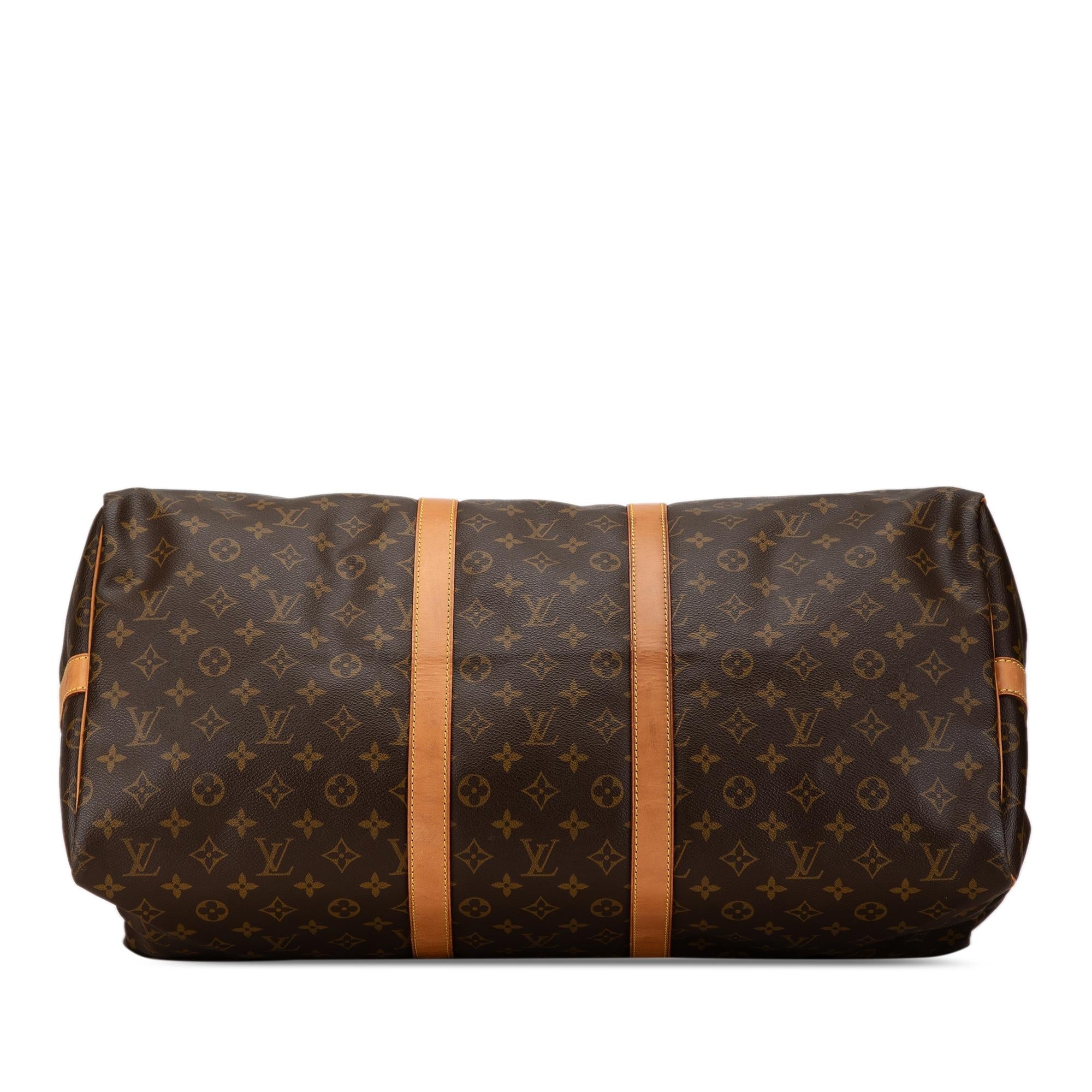 Louis Vuitton Monogram Keepall Bandouliere 55 (SHG-zwa11s)