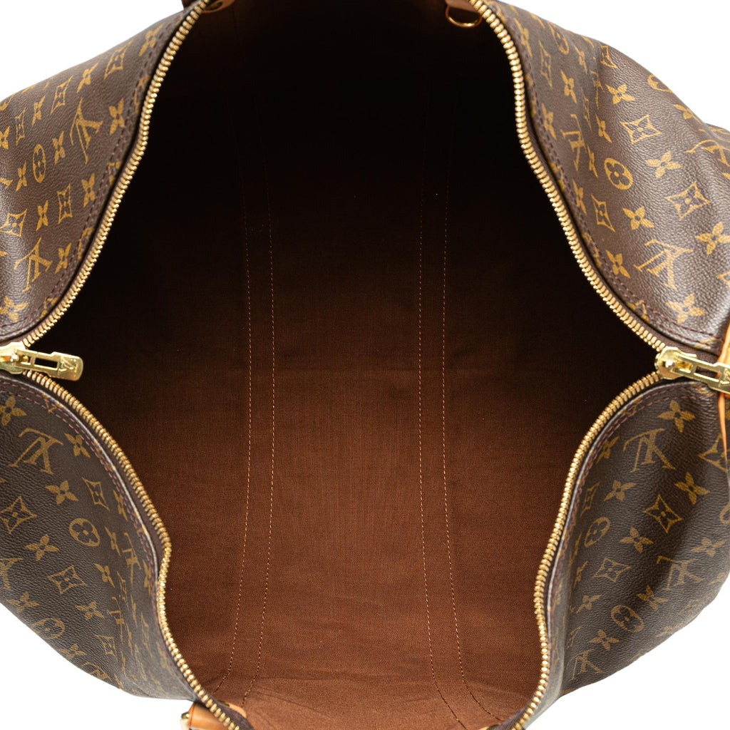 Louis Vuitton Monogram Keepall Bandouliere 55 (SHG-zwa11s)