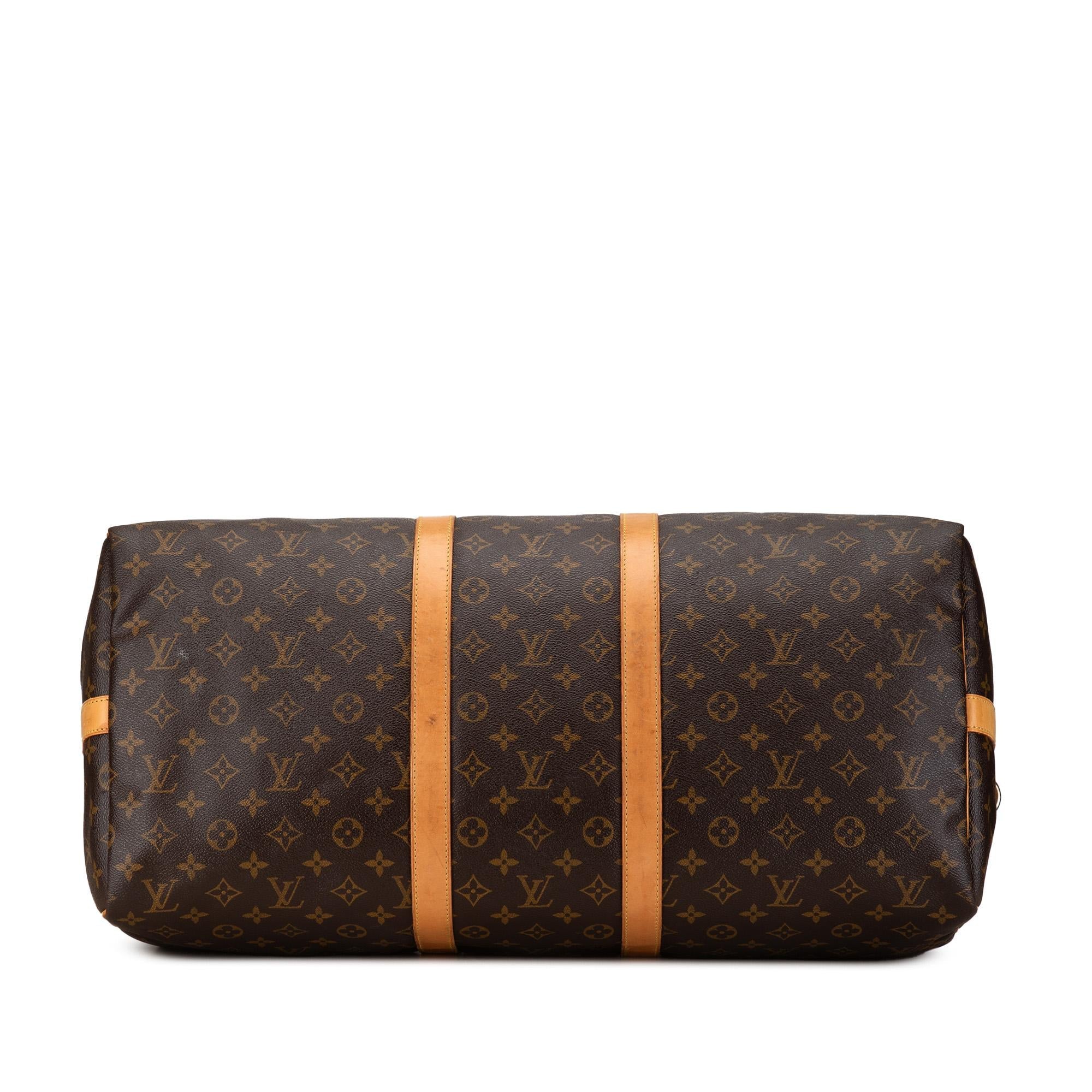 Louis Vuitton Monogram Keepall Bandouliere 55 (SHG-6equIM)