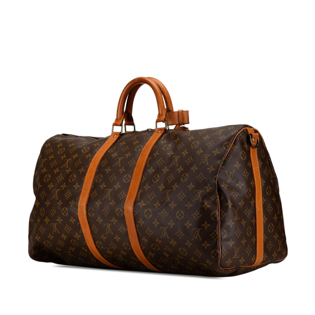 Louis Vuitton Monogram Keepall Bandouliere 55 (SHG-rmnEQZ)