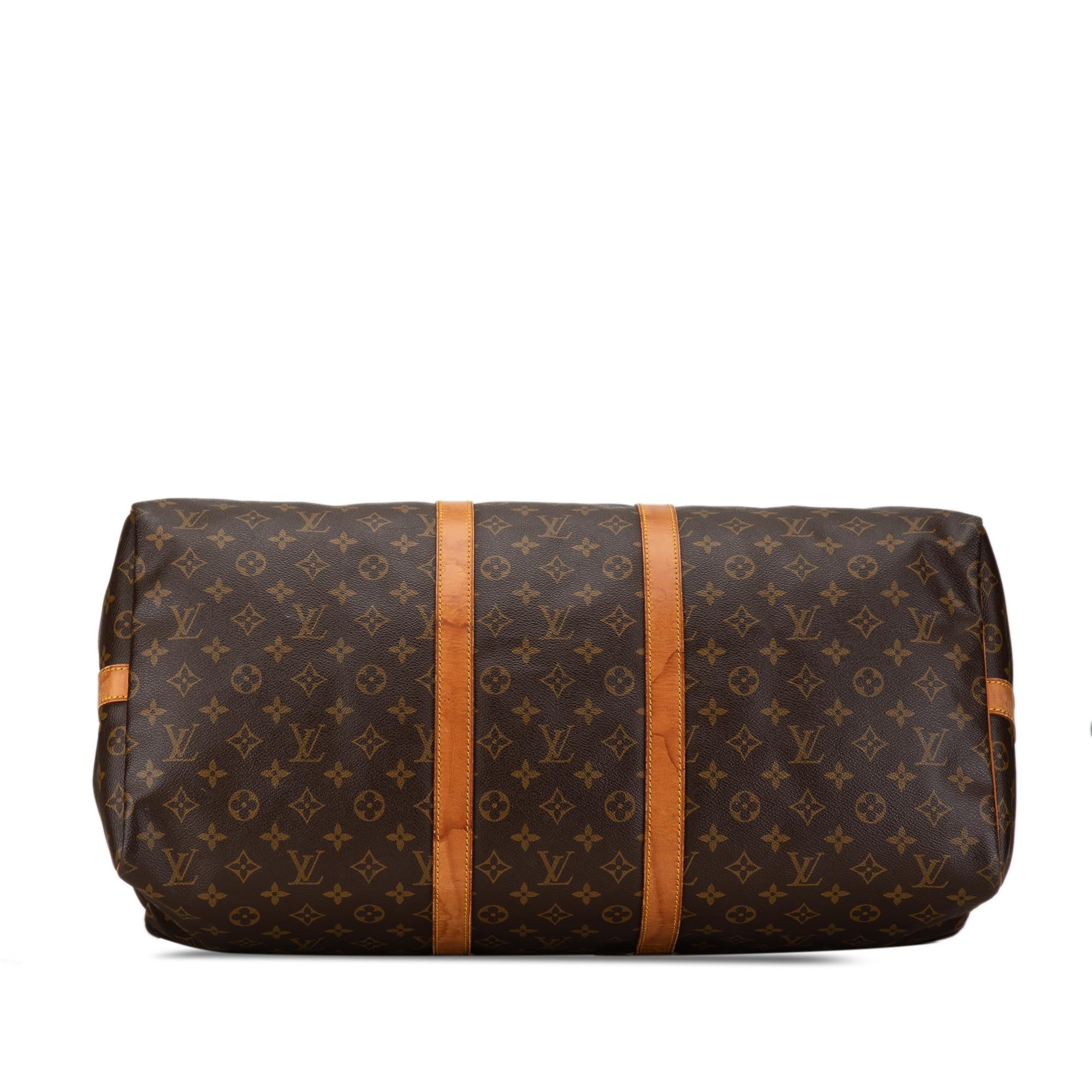 Louis Vuitton Monogram Keepall Bandouliere 55 (SHG-maXe0N)