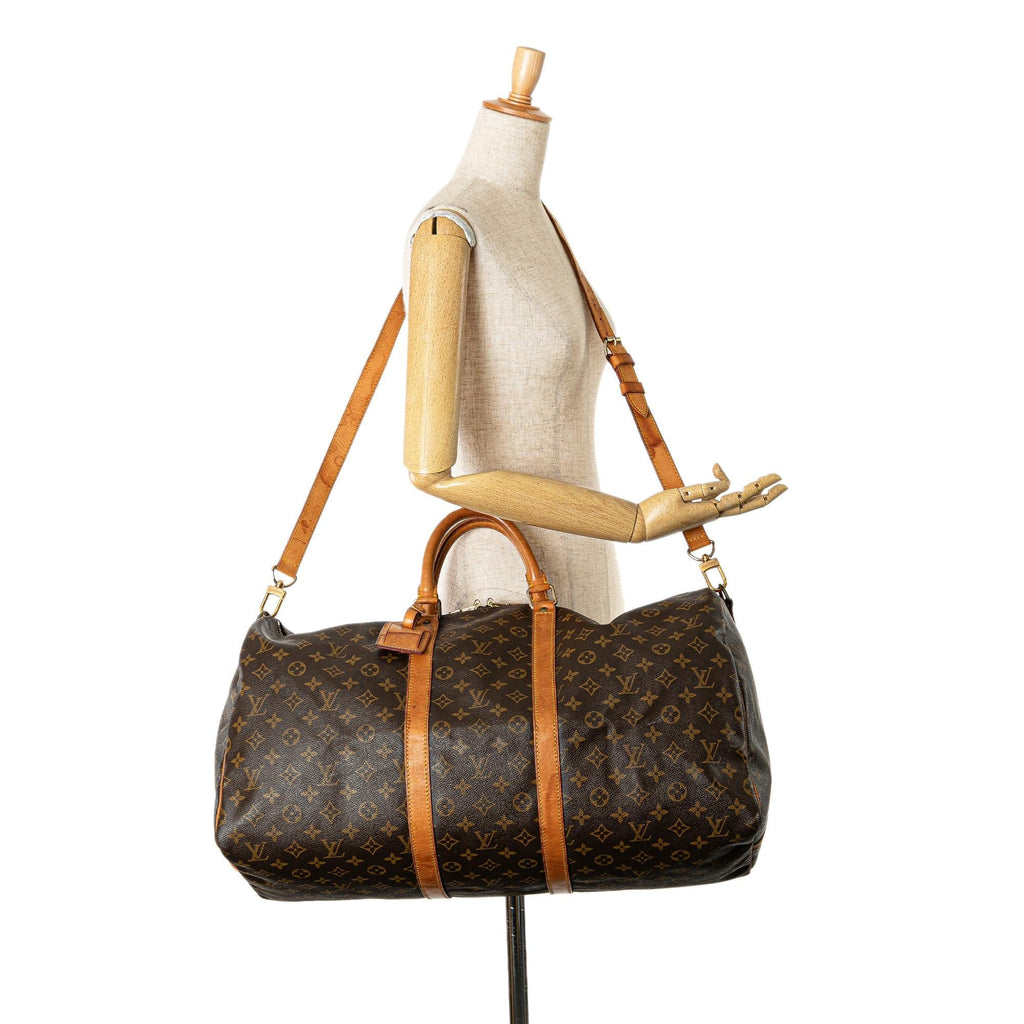 Louis Vuitton Monogram Keepall Bandouliere 55 (SHG-maXe0N)