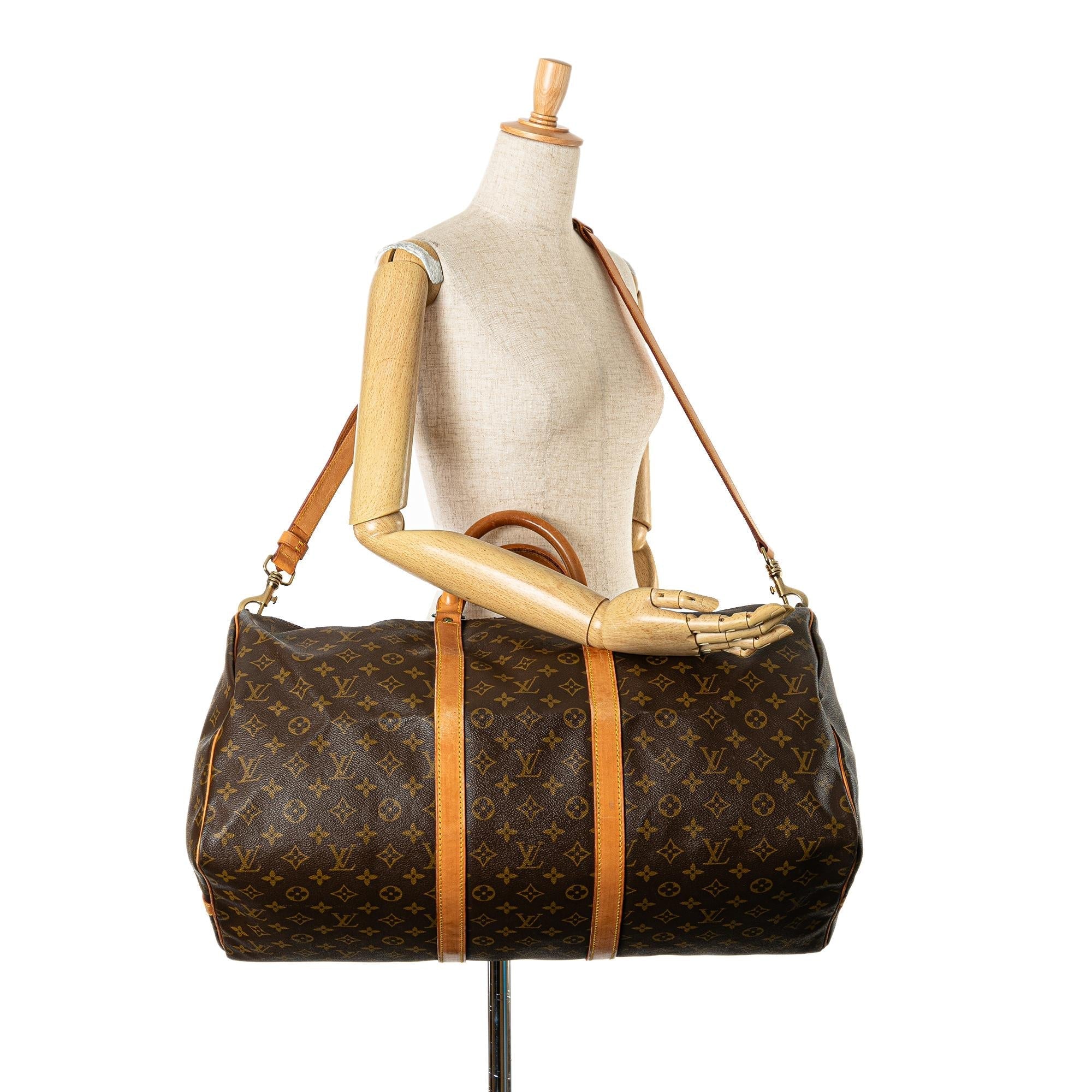 Louis Vuitton Monogram Keepall Bandouliere 55 (SHG-ntRdih)