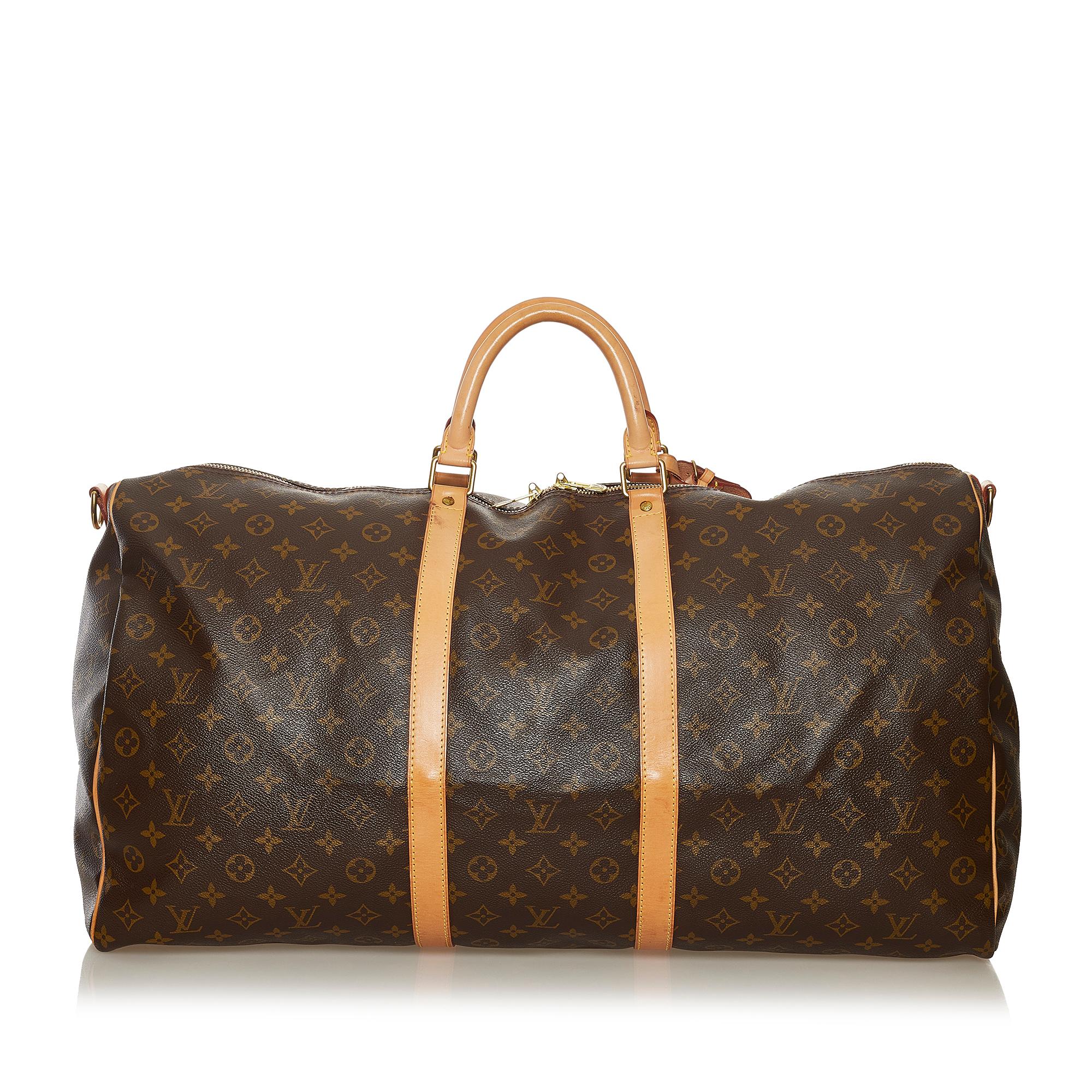 Louis Vuitton Monogram Keepall Bandouliere 60 (SHG-34520)