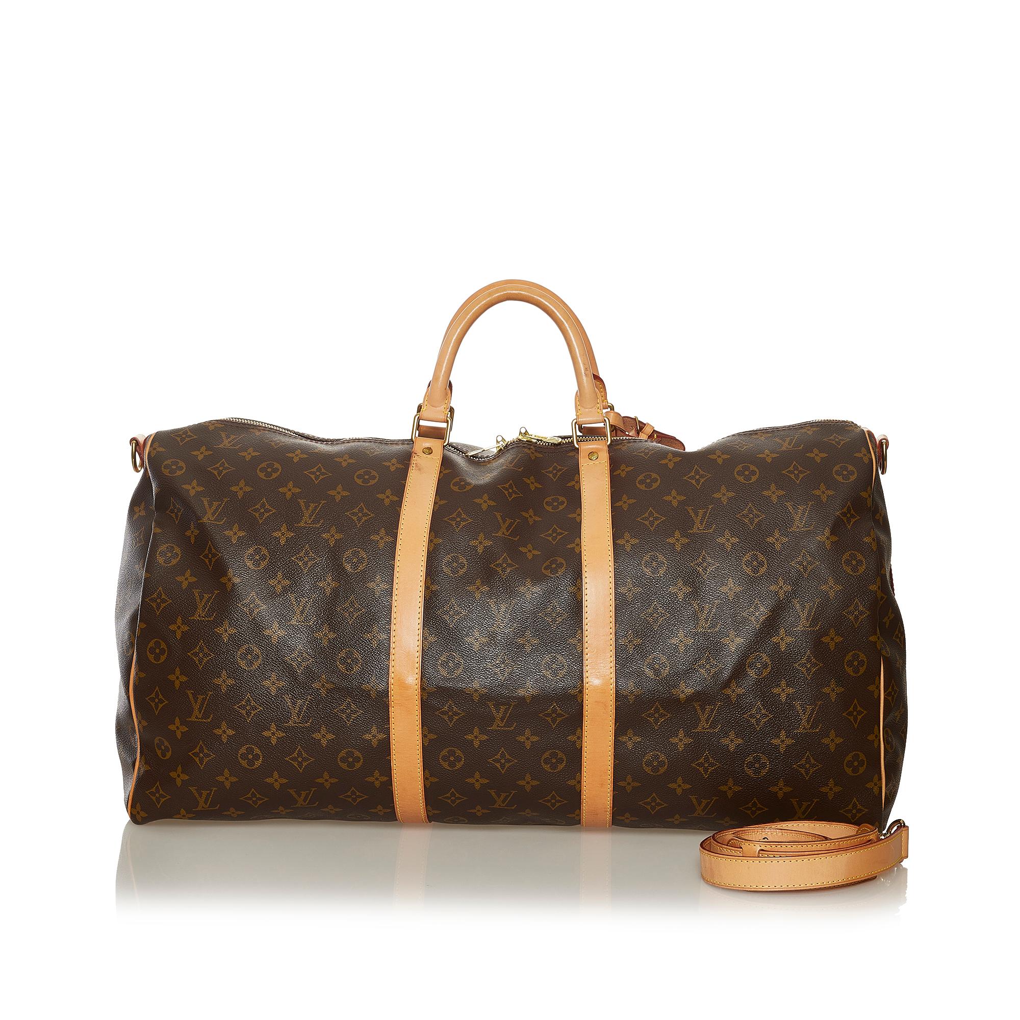 Louis Vuitton Monogram Keepall Bandouliere 60 (SHG-34520)