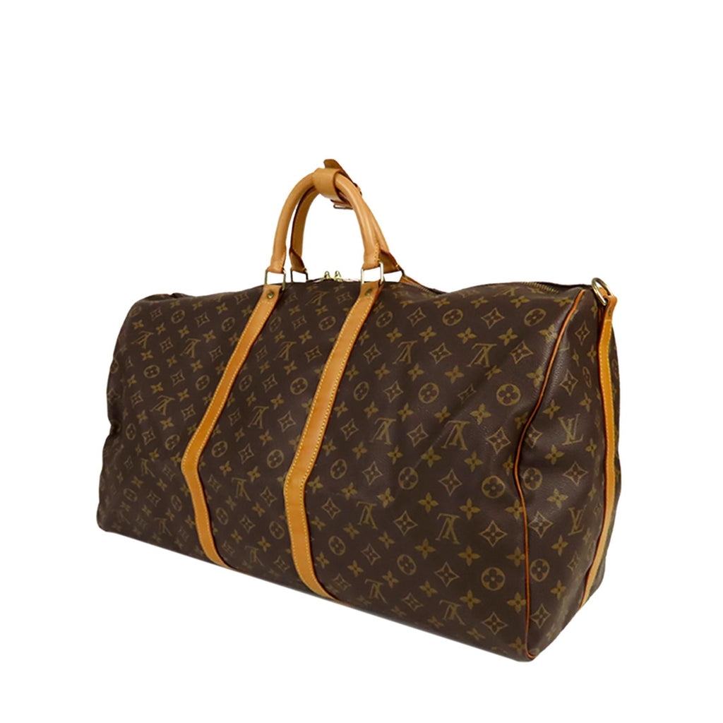 Louis Vuitton Monogram Keepall Bandouliere 60 (SHG-35369)