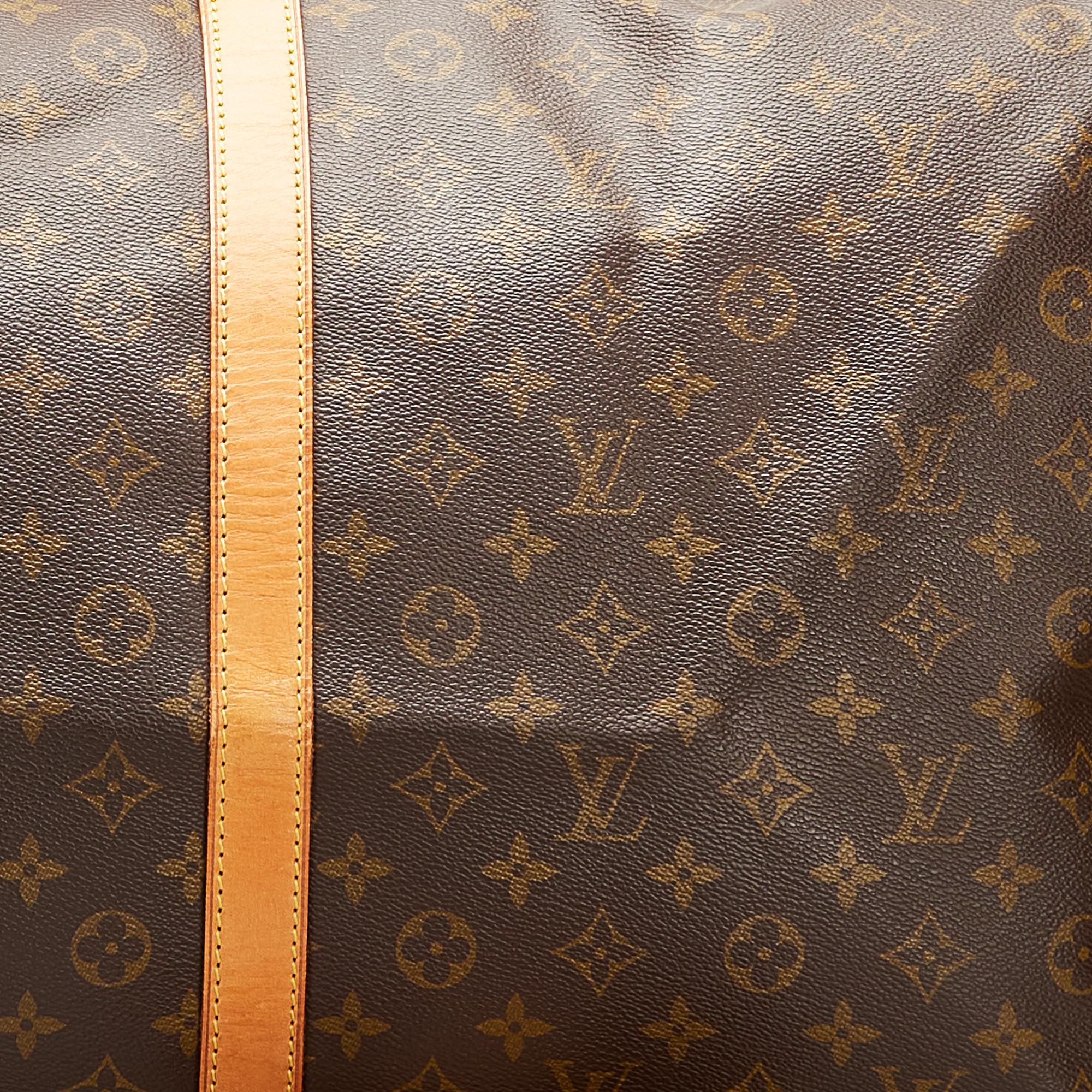 Louis Vuitton Monogram Keepall Bandouliere 60 (SHG-35992)