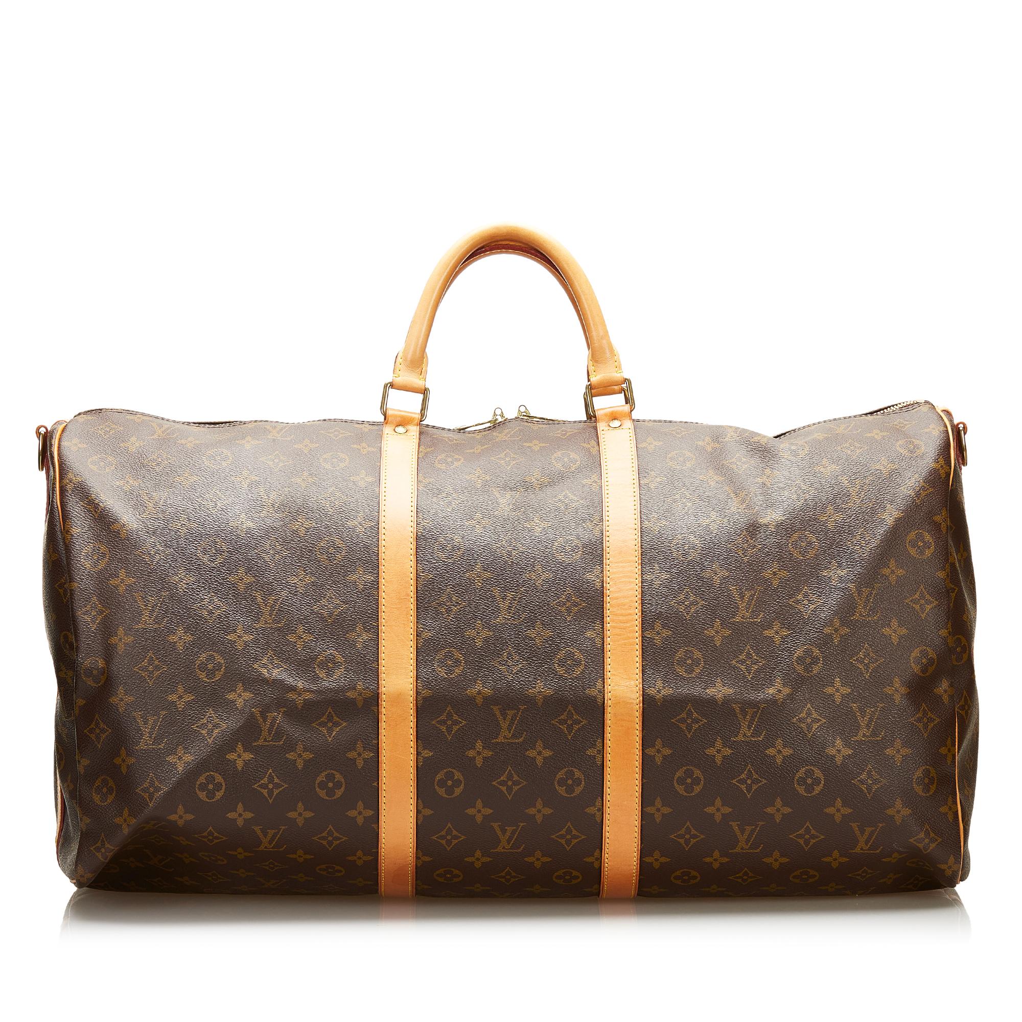 Louis Vuitton Monogram Keepall Bandouliere 60 (SHG-35992)