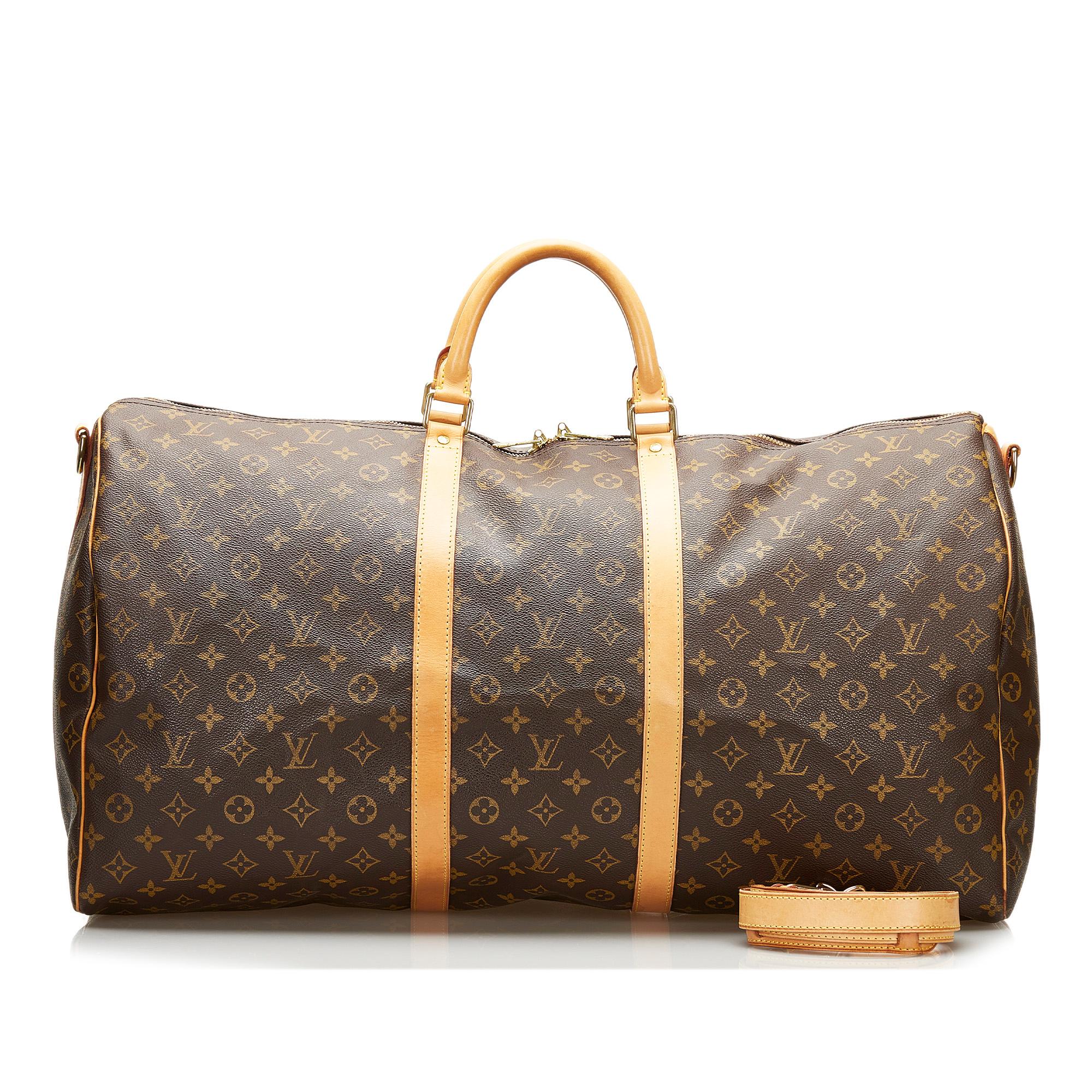Louis Vuitton Monogram Keepall Bandouliere 60 (SHG-35997)