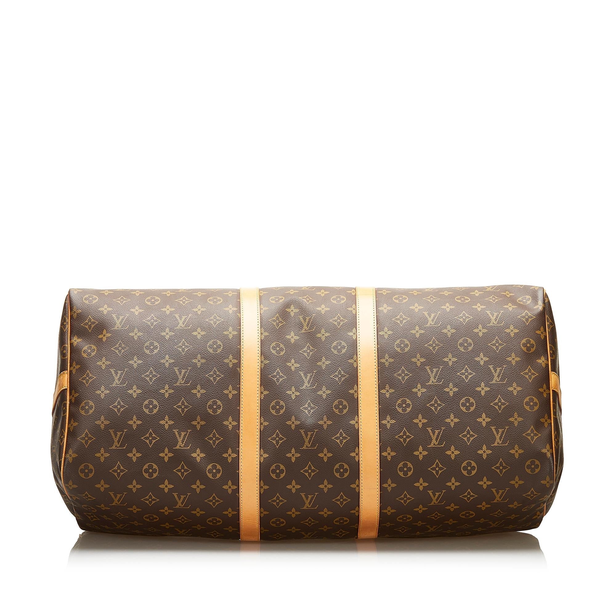 Louis Vuitton Monogram Keepall Bandouliere 60 (SHG-36022)