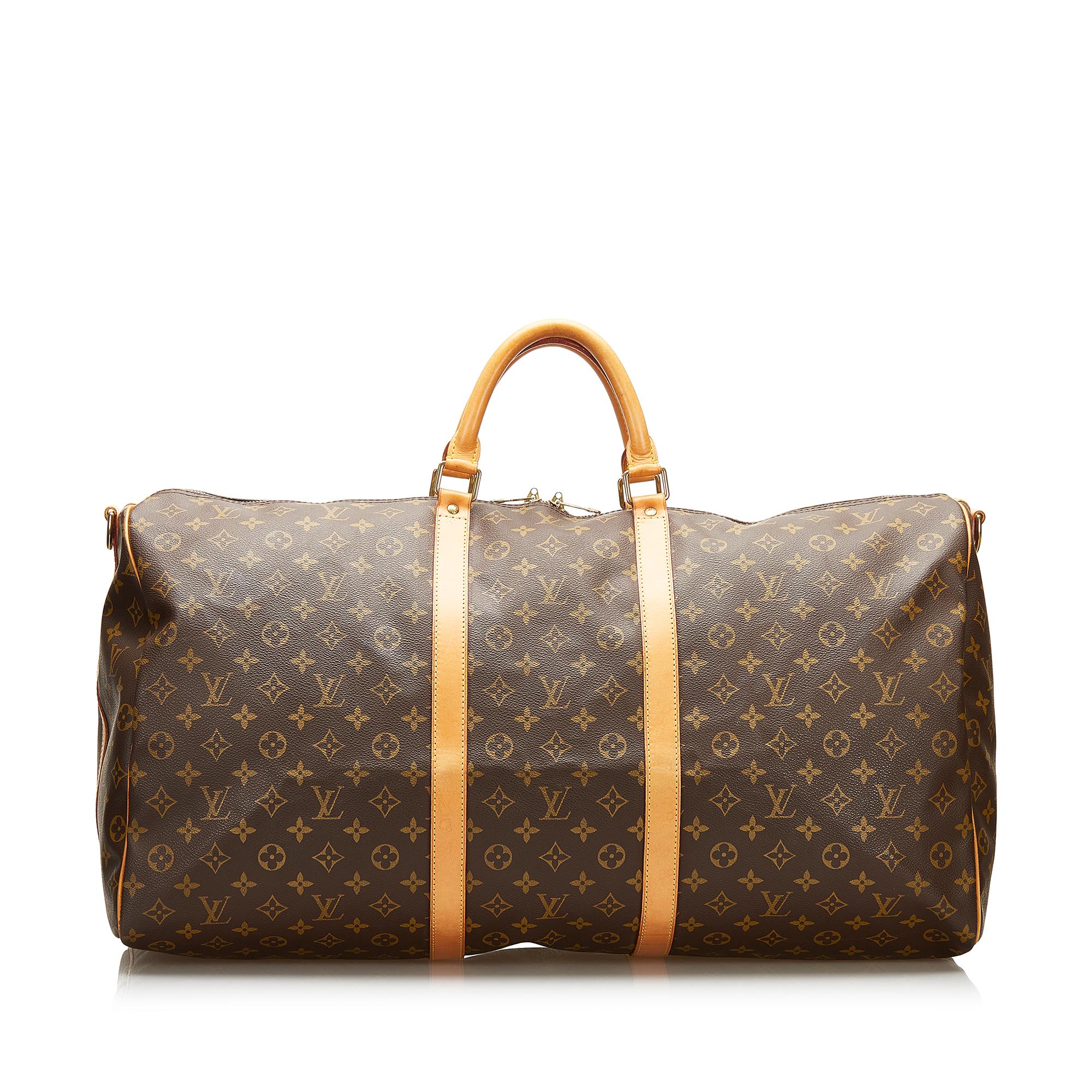 Louis Vuitton Monogram Keepall Bandouliere 60 (SHG-36022)