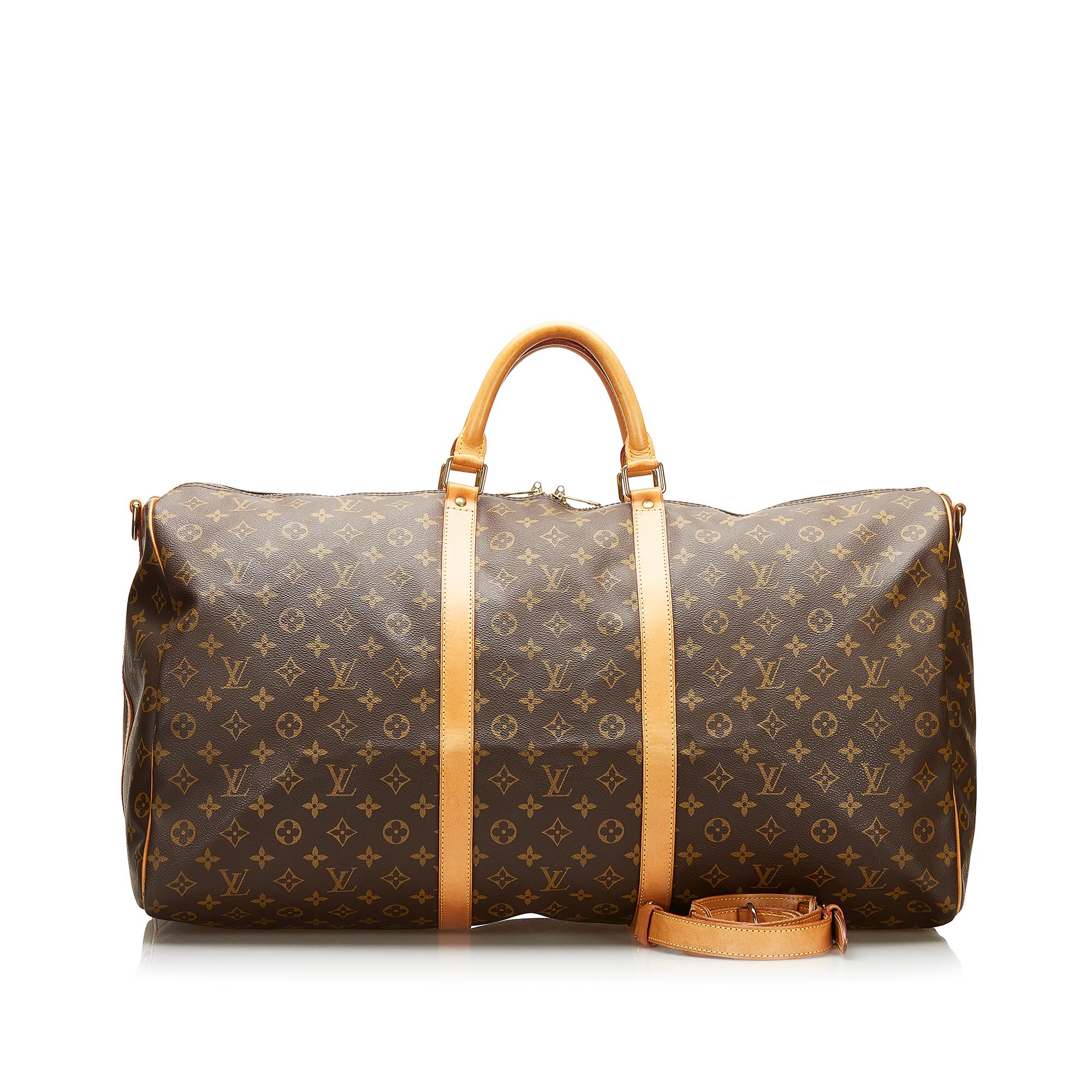Louis Vuitton Monogram Keepall Bandouliere 60 (SHG-36022)