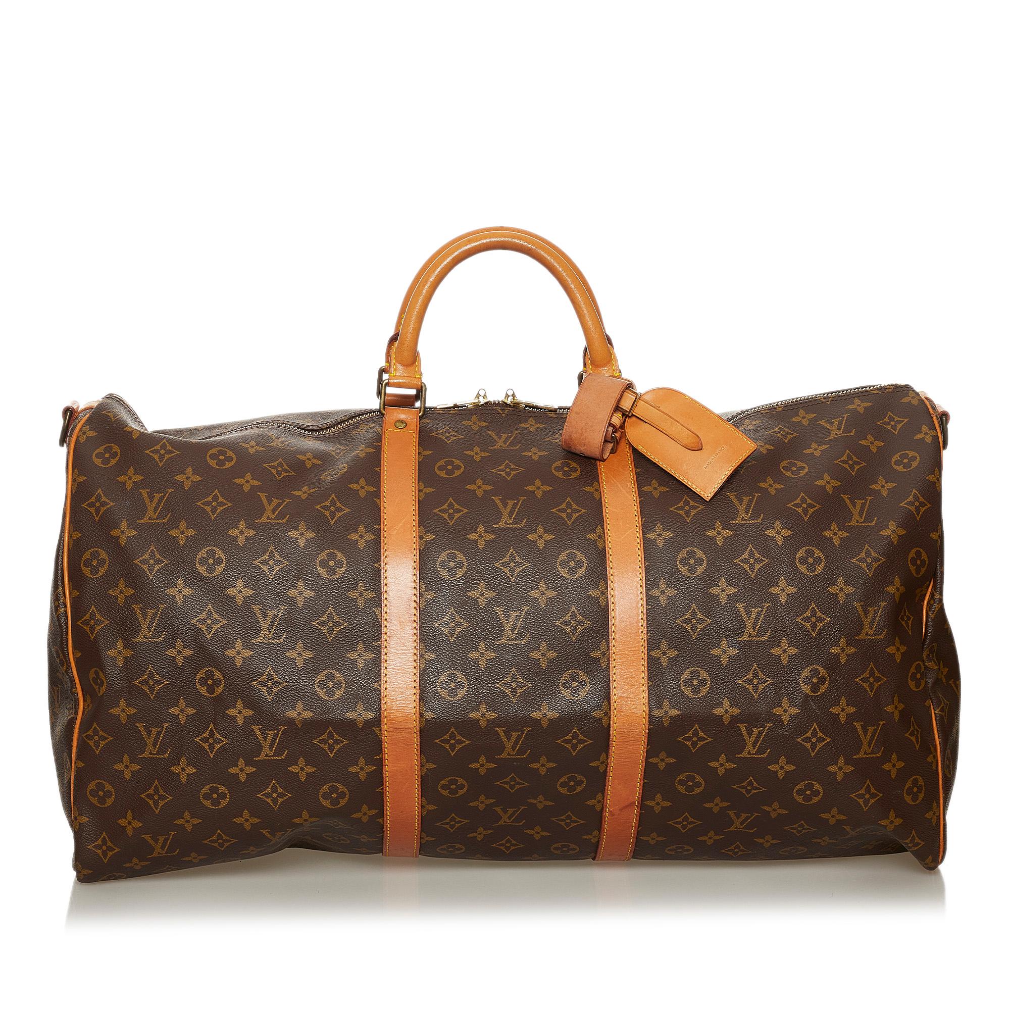 Louis Vuitton Monogram Keepall Bandouliere 60 (SHG-36340)