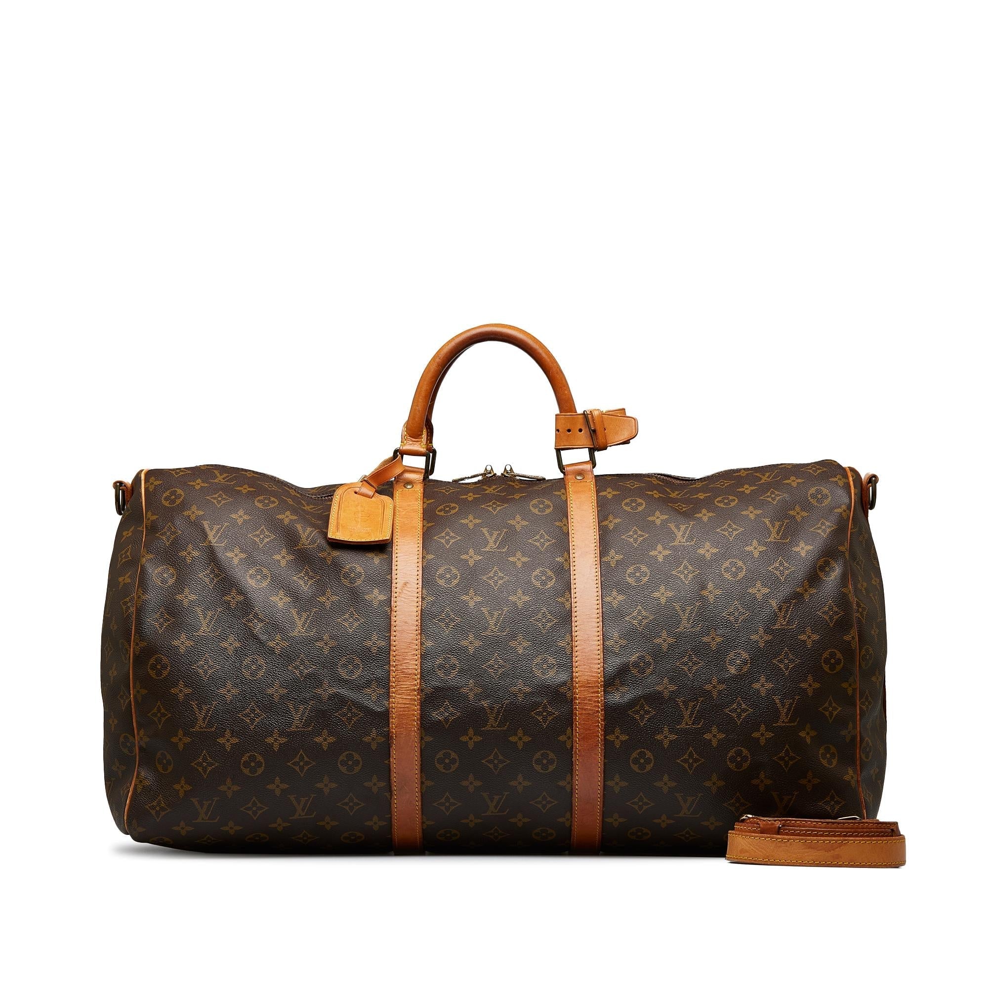 Louis Vuitton Monogram Keepall Bandouliere 60 (SHG-5VA39a)