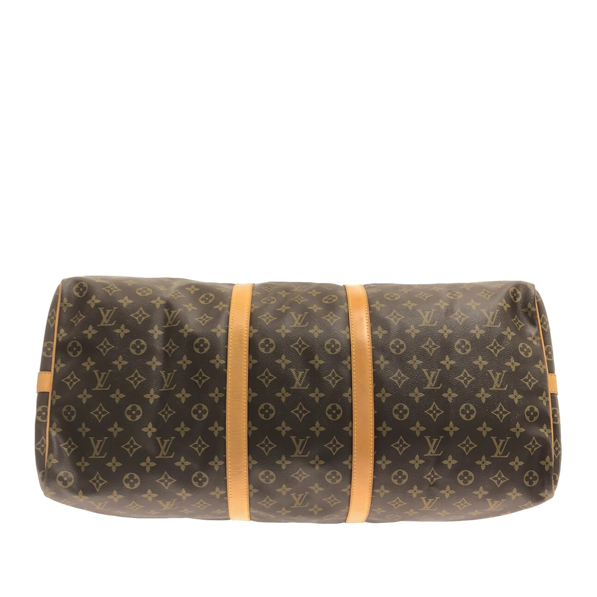 Louis Vuitton Monogram Keepall Bandouliere 60 (SHG-r3fMmc)