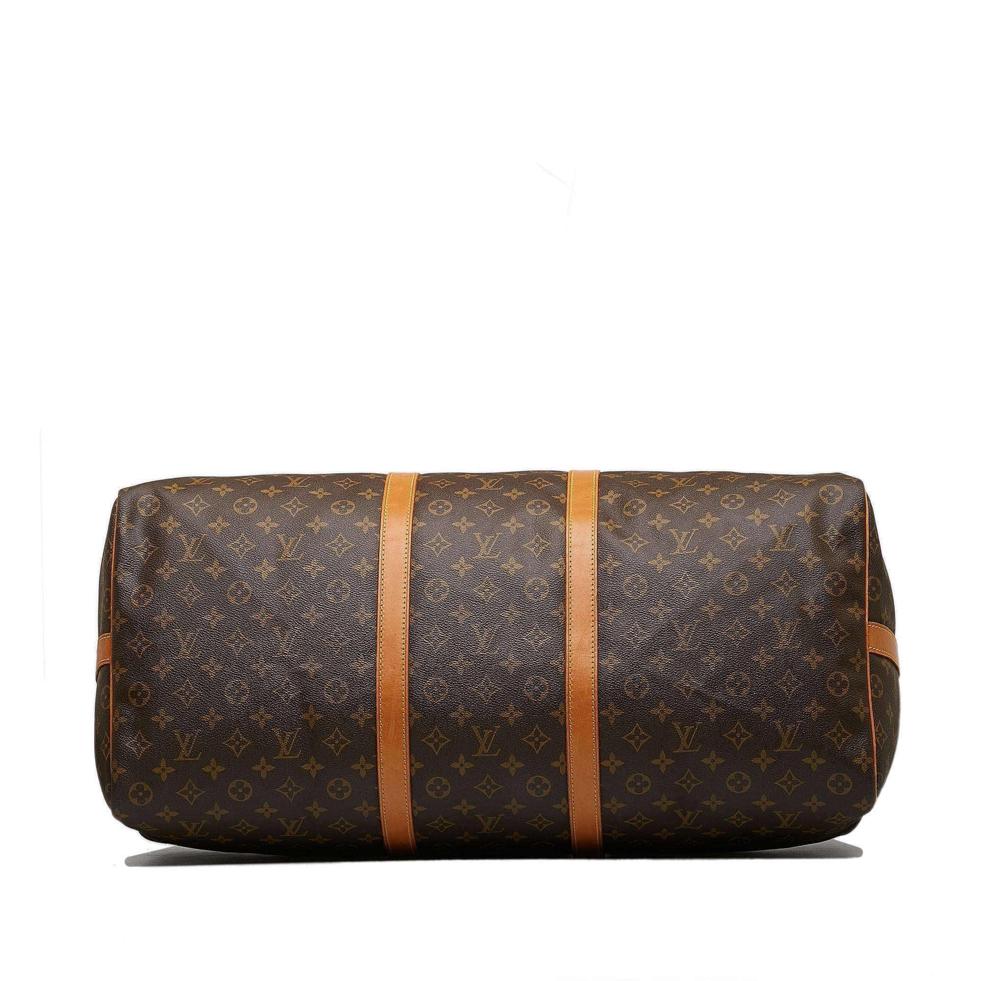 Louis Vuitton Monogram Keepall Bandouliere 60 (SHG-PBLMRM)