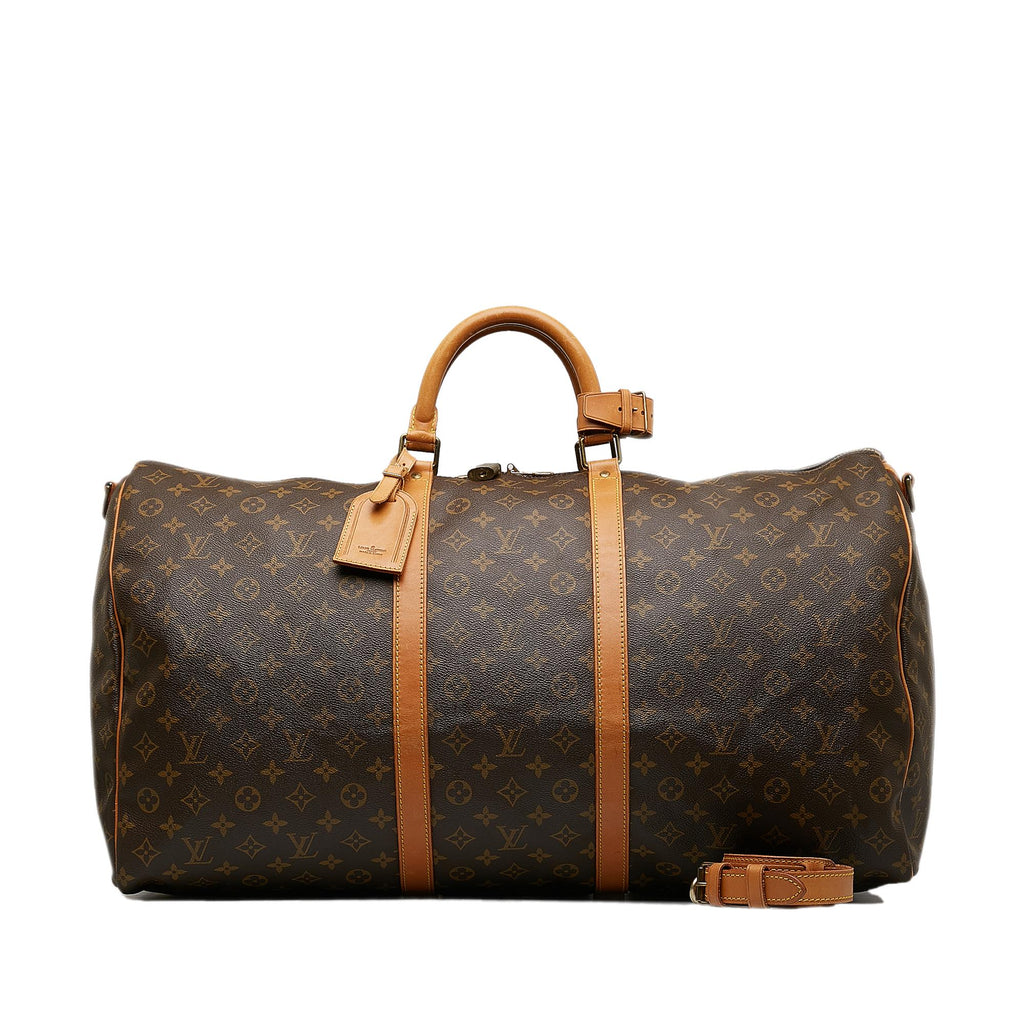 Louis Vuitton Monogram Keepall Bandouliere 60 (SHG-PBLMRM)