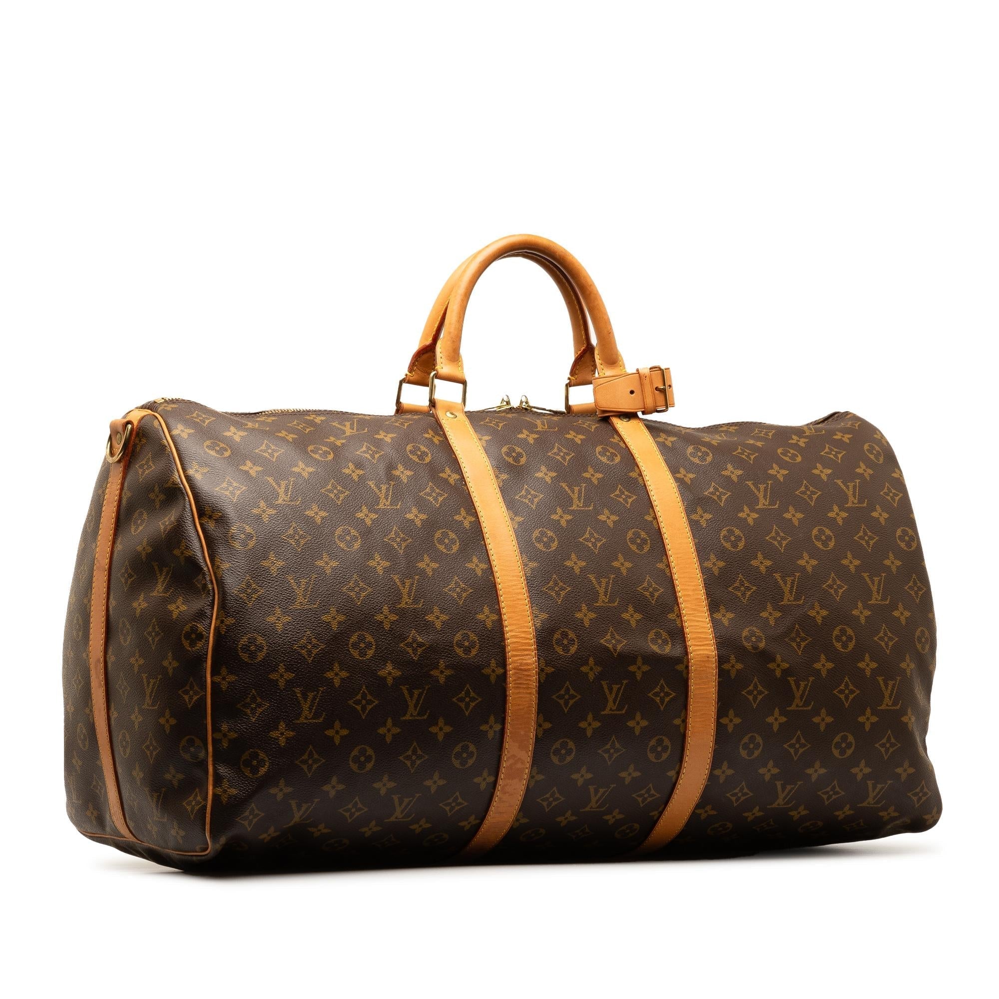 Louis Vuitton Monogram Keepall Bandouliere 60 (SHG-4j2jea)