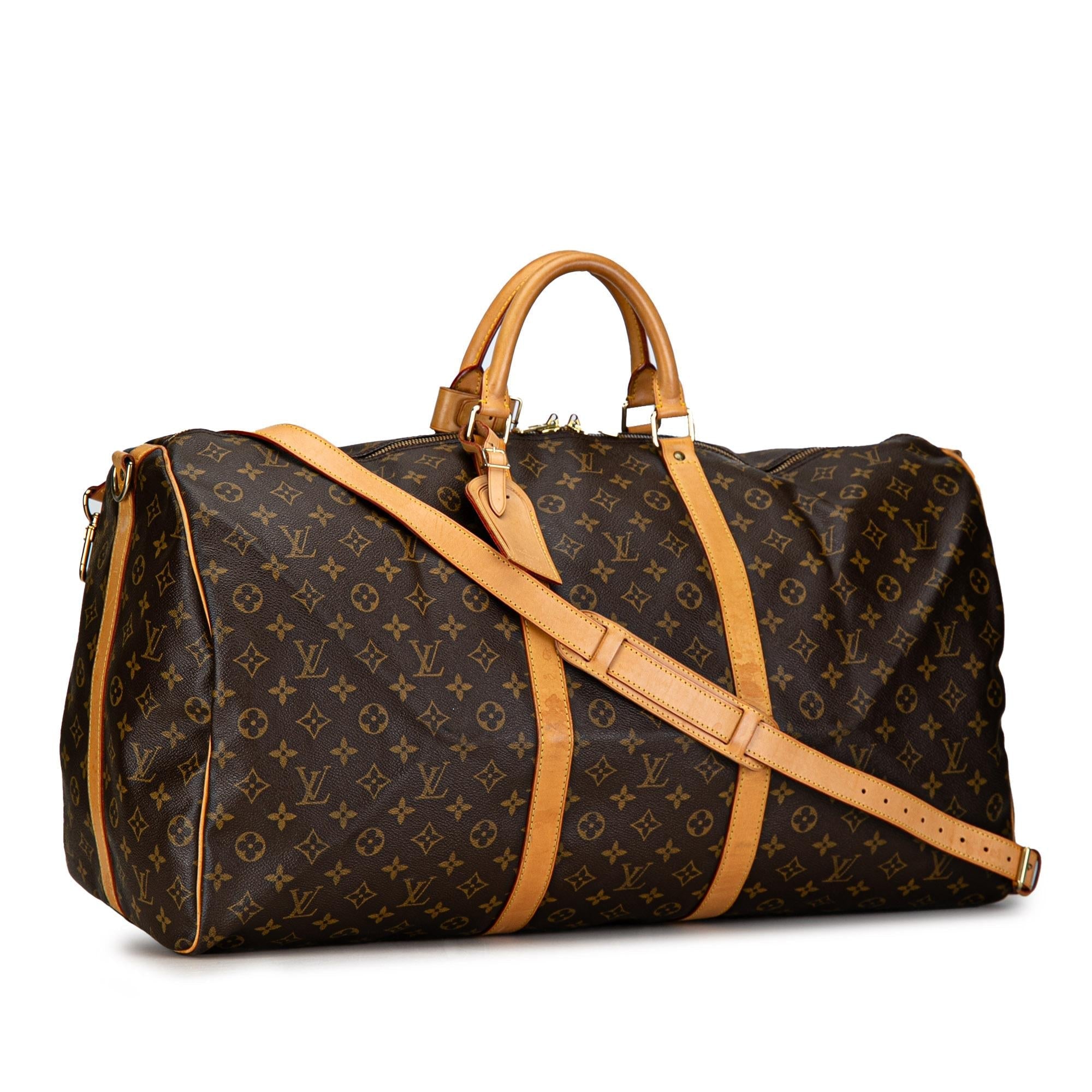 Louis Vuitton Monogram Keepall Bandouliere 60 (SHG-SMj1PM)