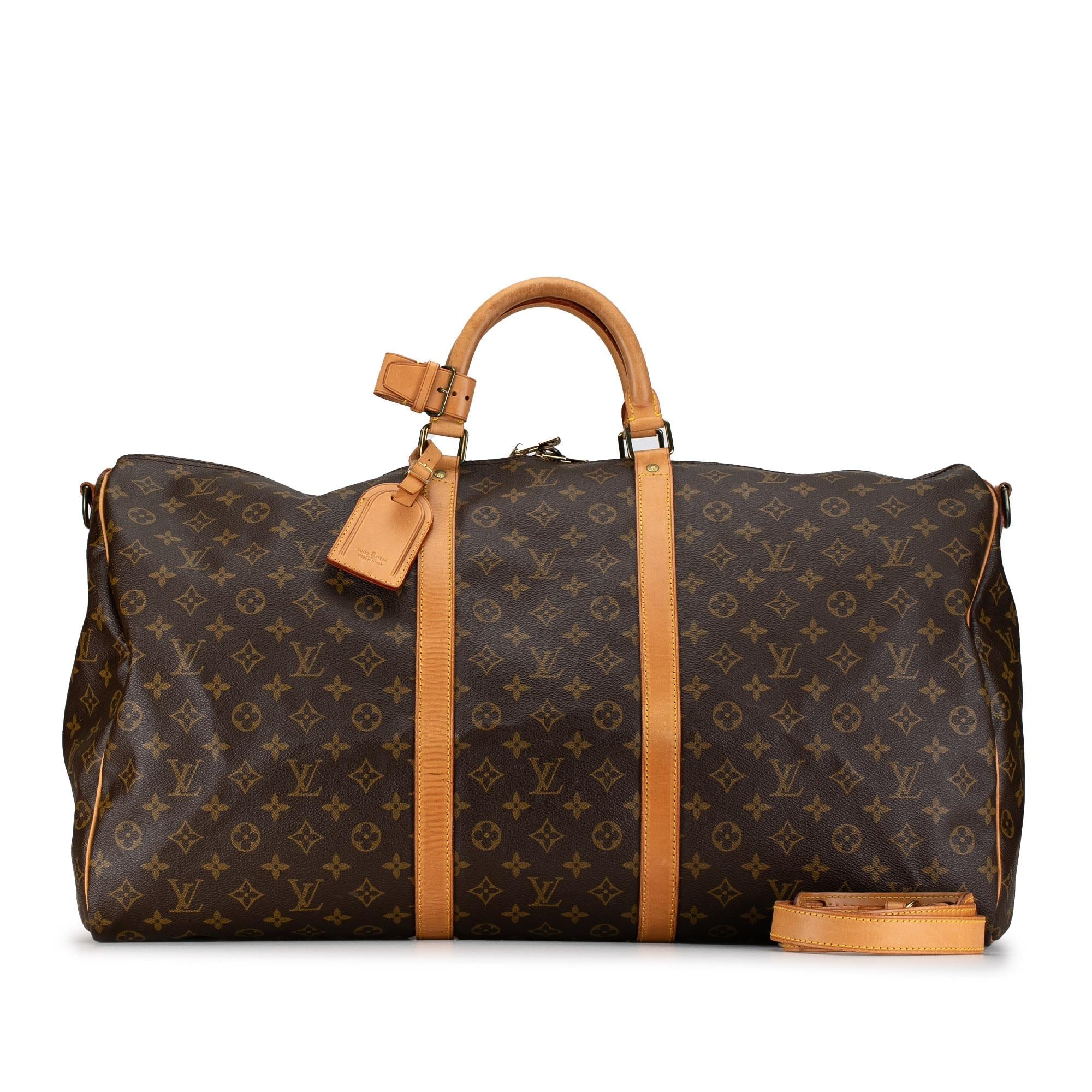 Louis Vuitton Monogram Keepall Bandouliere 60 (SHG-NLE5O5)