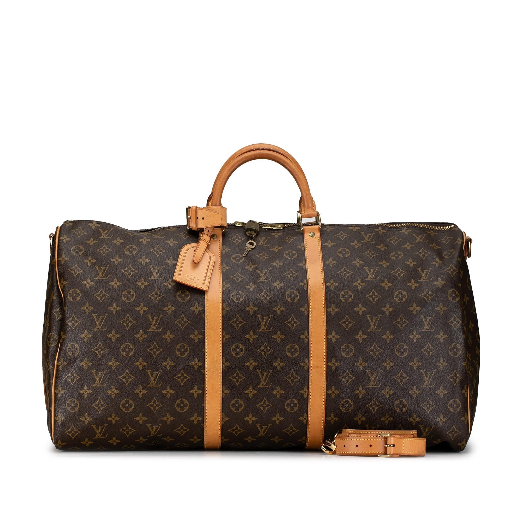 Louis Vuitton Monogram Keepall Bandouliere 60 (SHG-ST4B0r)