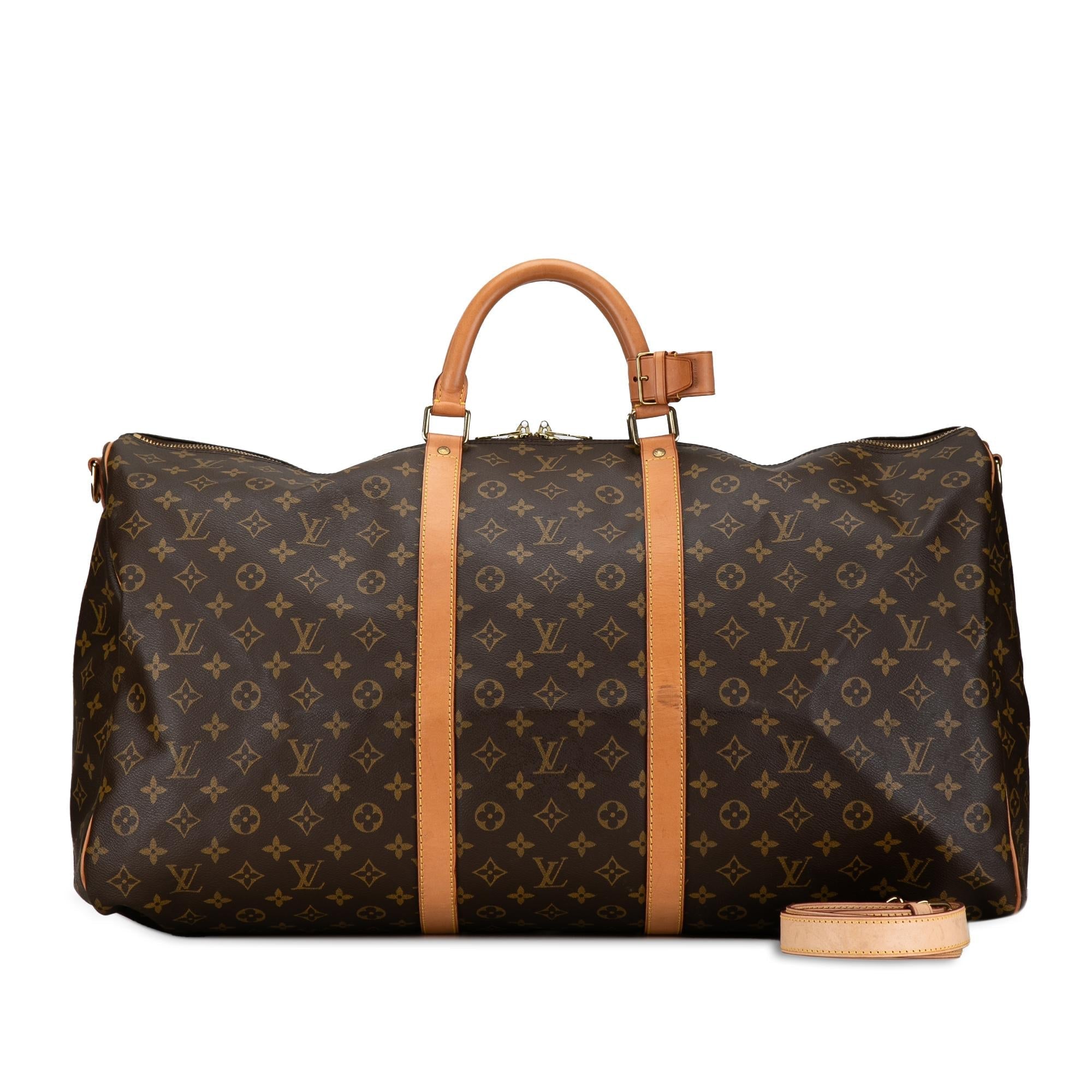 Louis Vuitton Monogram Keepall Bandouliere 60 (SHG-3XrsBP)