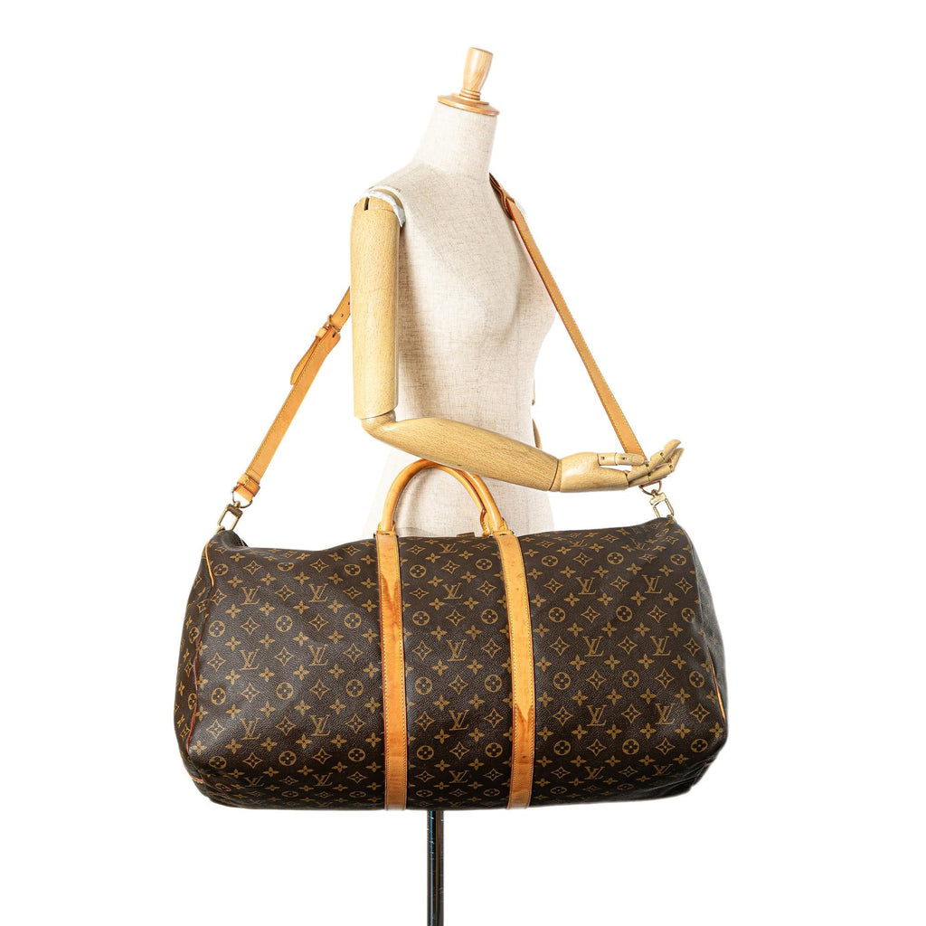 Louis Vuitton Monogram Keepall Bandouliere 60 (SHG-nWo2WS)