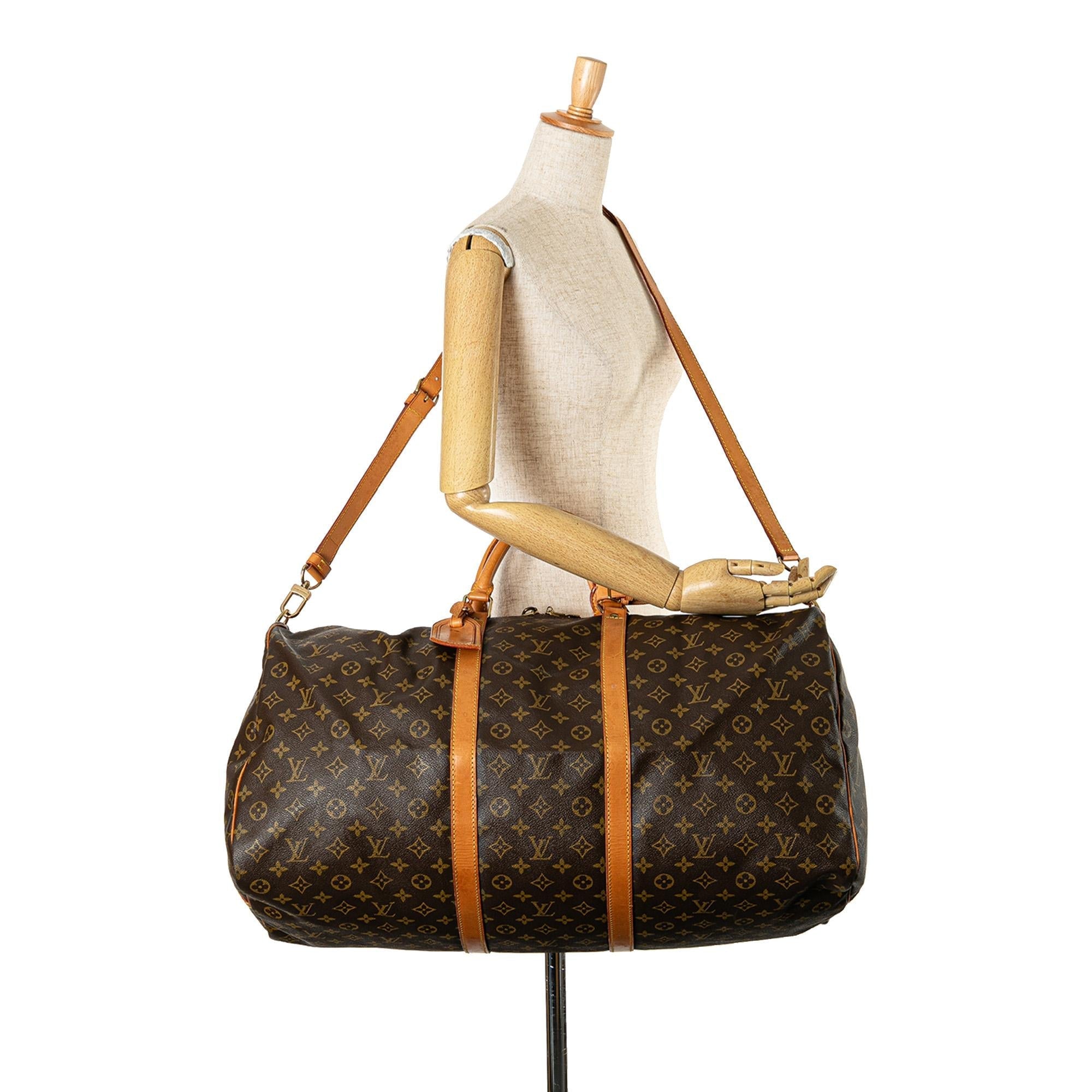Louis Vuitton Monogram Keepall Bandouliere 60 (SHG-TmufKh)