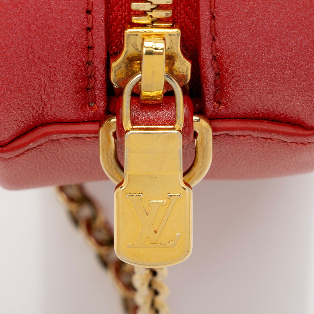 Louis Vuitton Monogram Lambskin Sac Coueur Heart on Chain (SHF-VfXfrg)