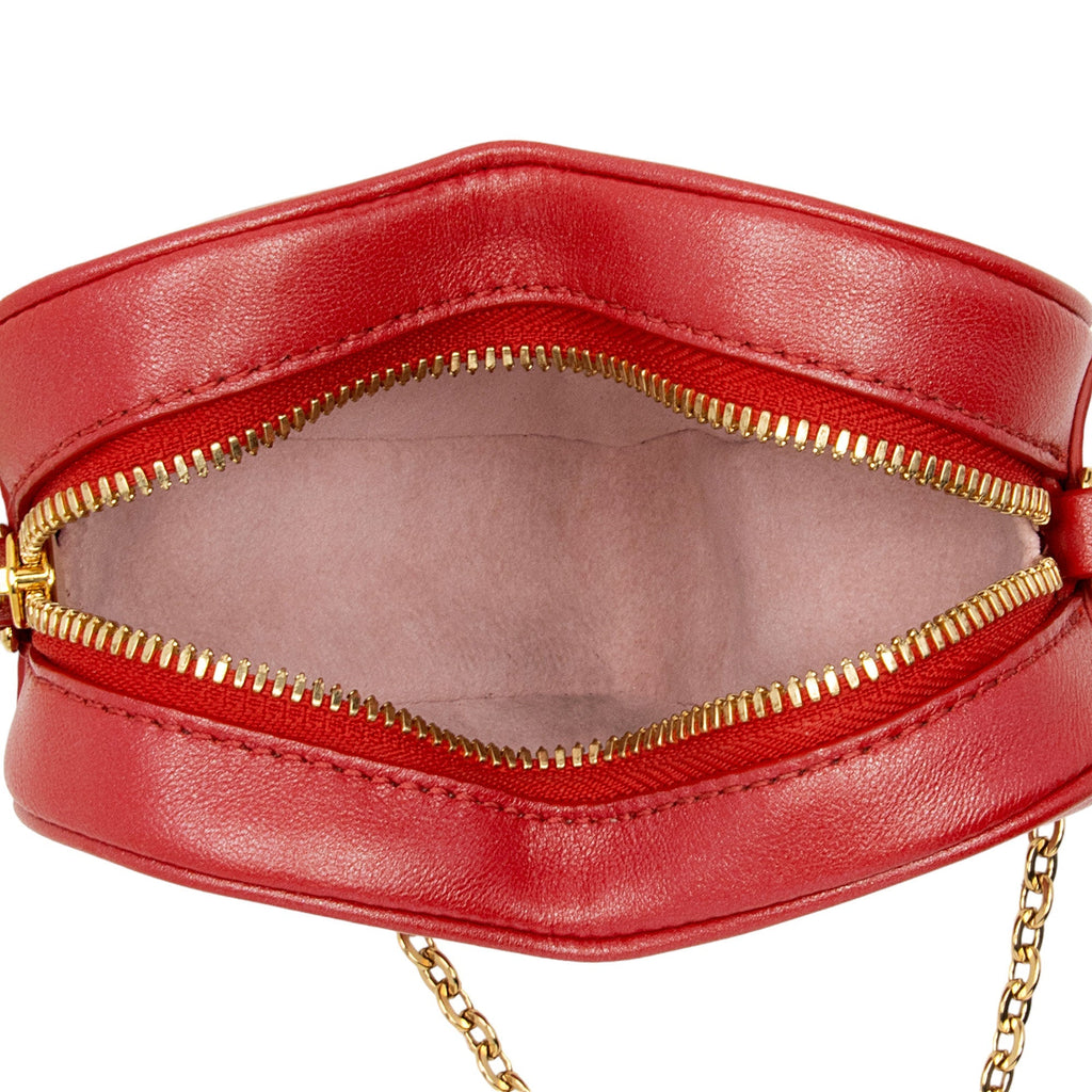 Louis Vuitton Monogram Lambskin Sac Coueur Heart on Chain (SHF-VfXfrg)