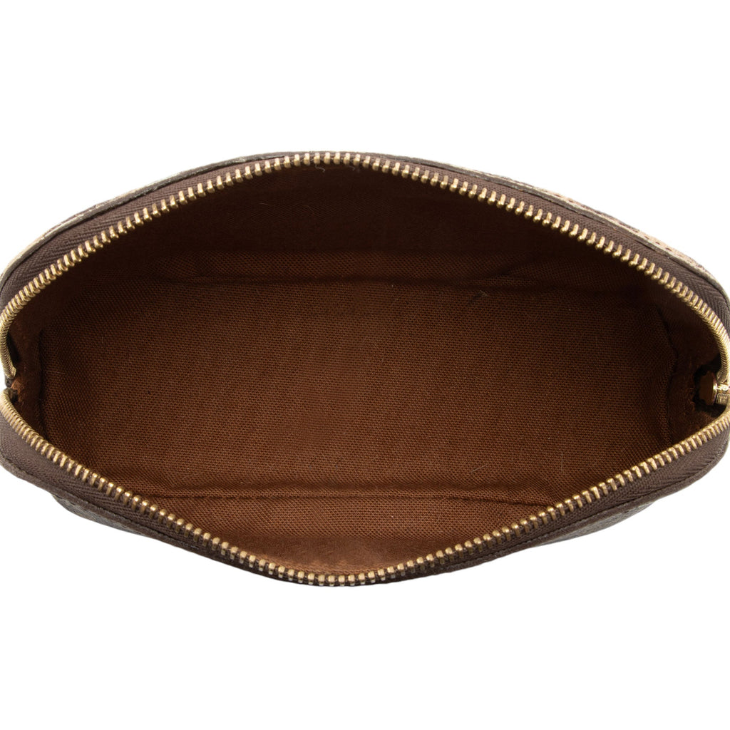 Louis Vuitton Monogram Leopard Print Pony Hair Azzedine Alaia Cosmetic Pouch (SHF-E6mACQ)