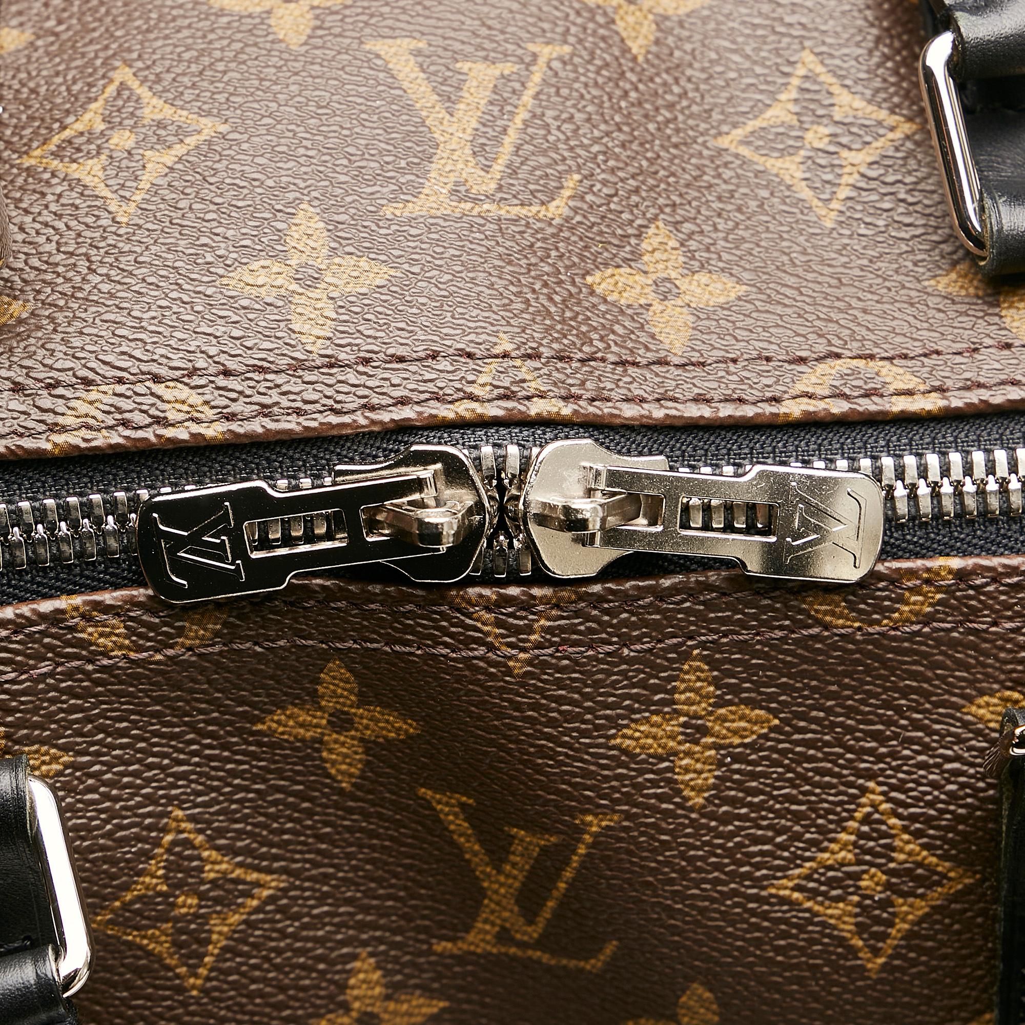 Louis Vuitton Monogram Macassar Keepall Bandouliere 55 (SHG-34578)
