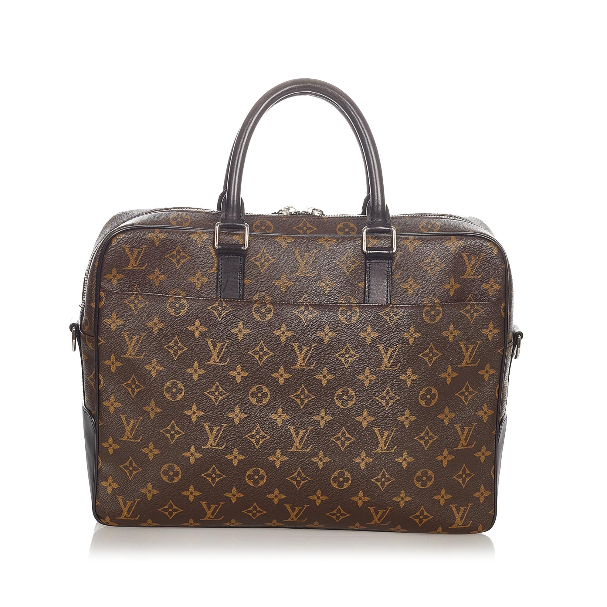 Louis Vuitton Monogram Macassar Soft Briefcase (SHG-23238)