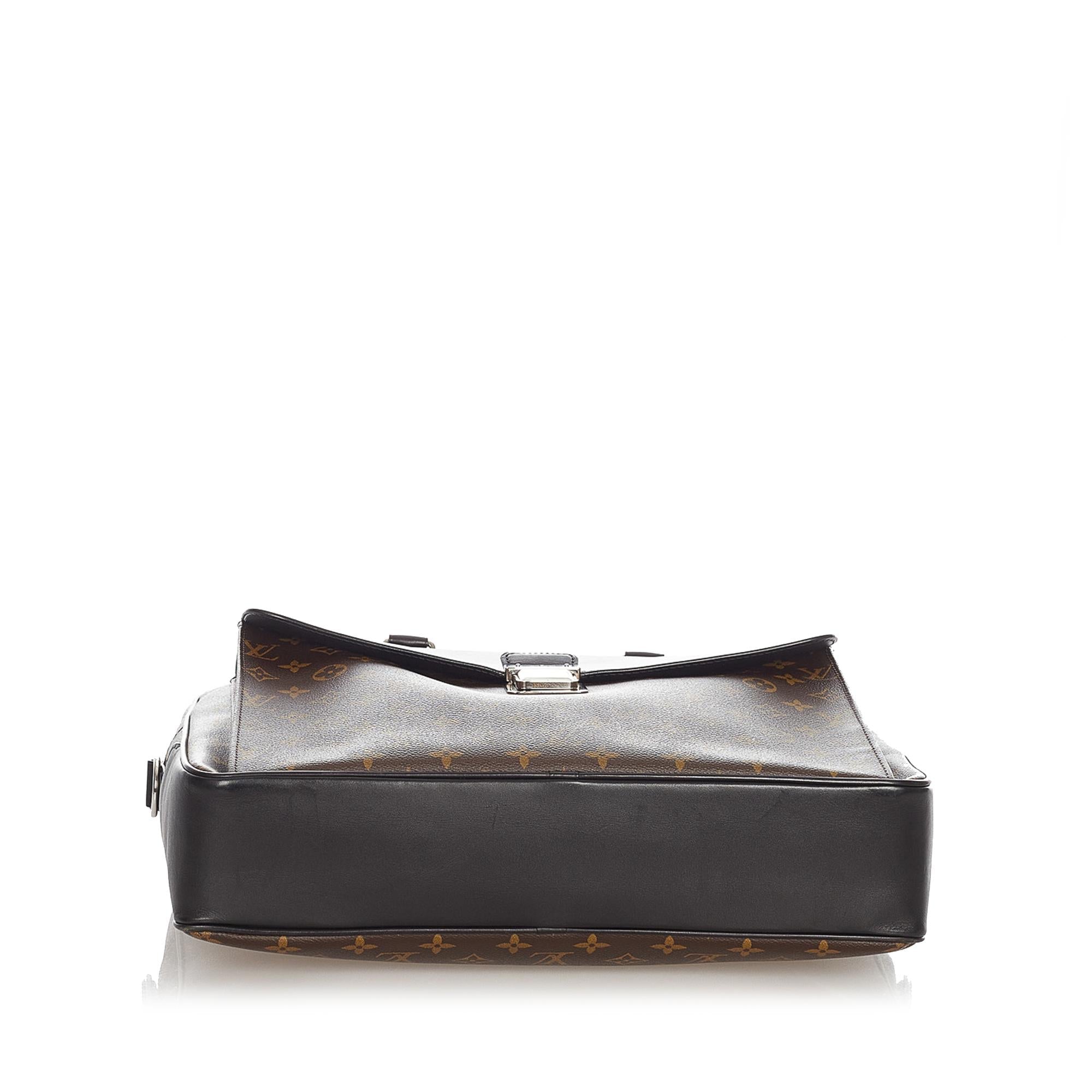Louis Vuitton Monogram Macassar Soft Briefcase (SHG-23238)