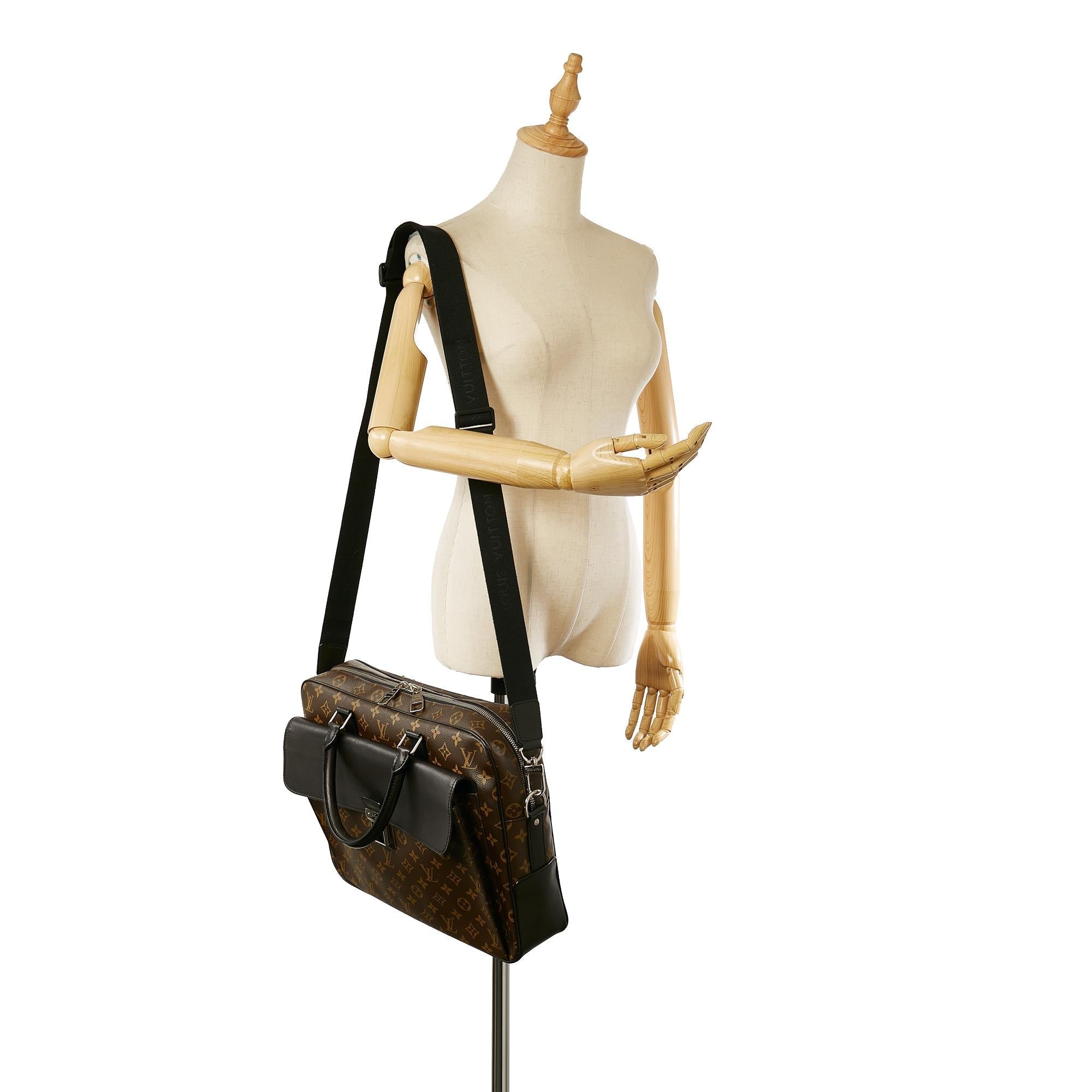 Louis Vuitton Monogram Macassar Soft Briefcase (SHG-23238)